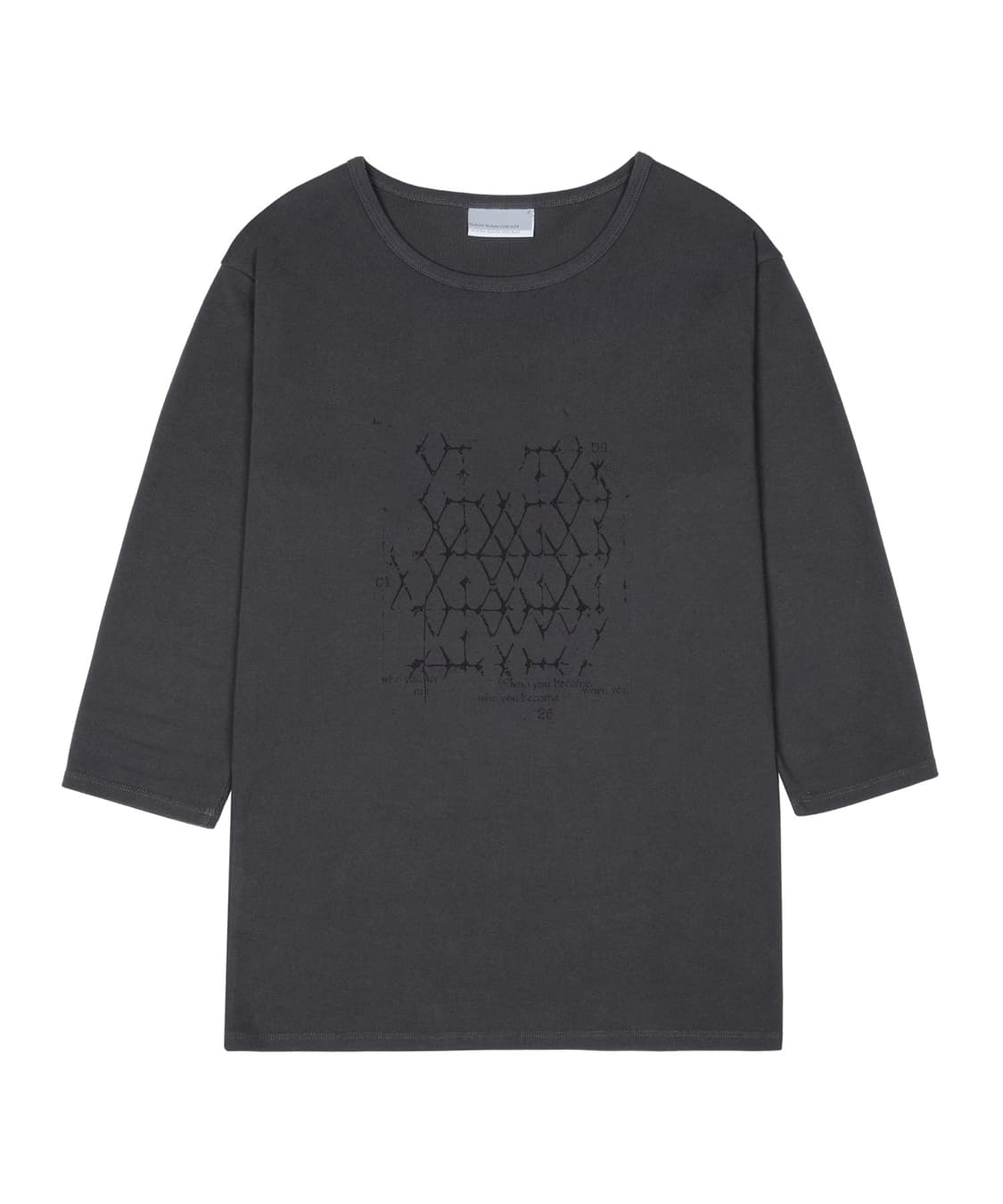 [SANSAN GEAR] LATTICE T-SHIRT (CHARCOAL) 상품이미지1