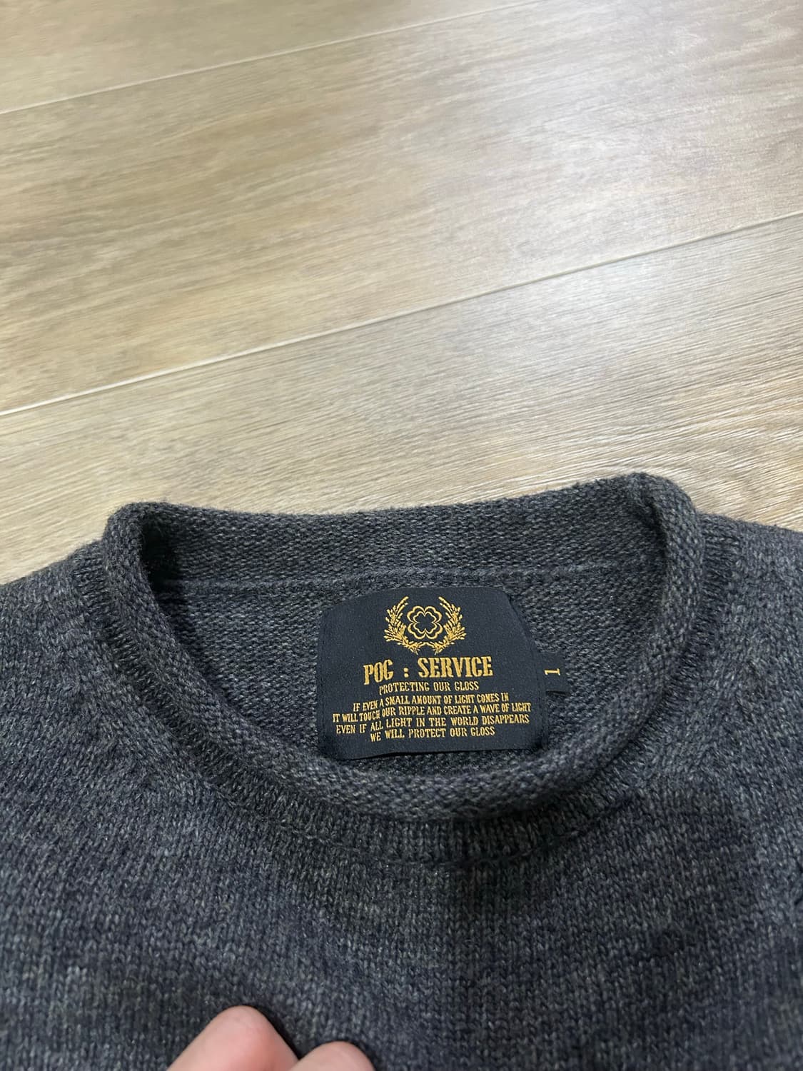 Pog service  Military Neck Knit (1) 상품이미지5