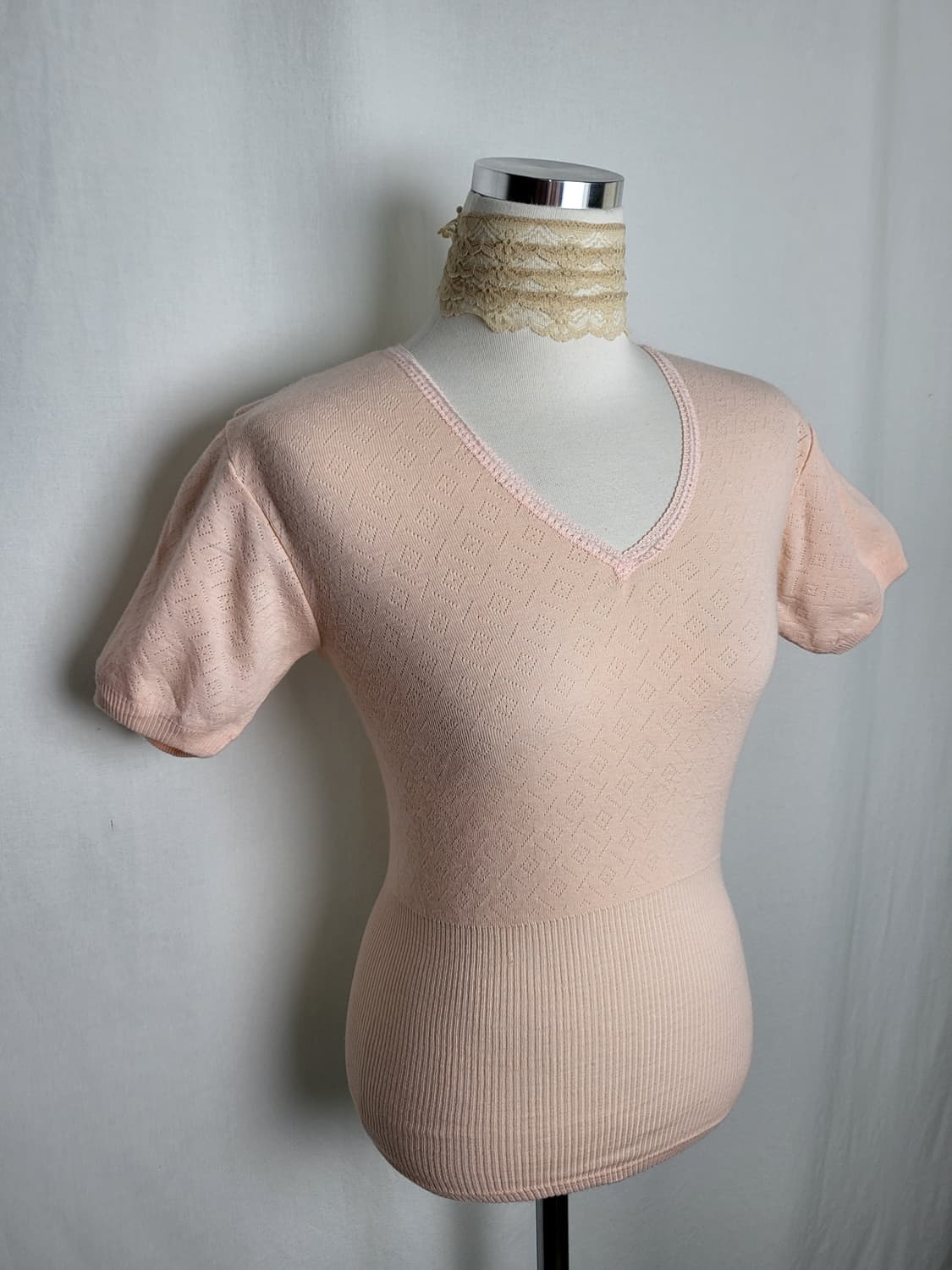 빈티지 블러쉬 핑크 슬리브리스 상품이미지5