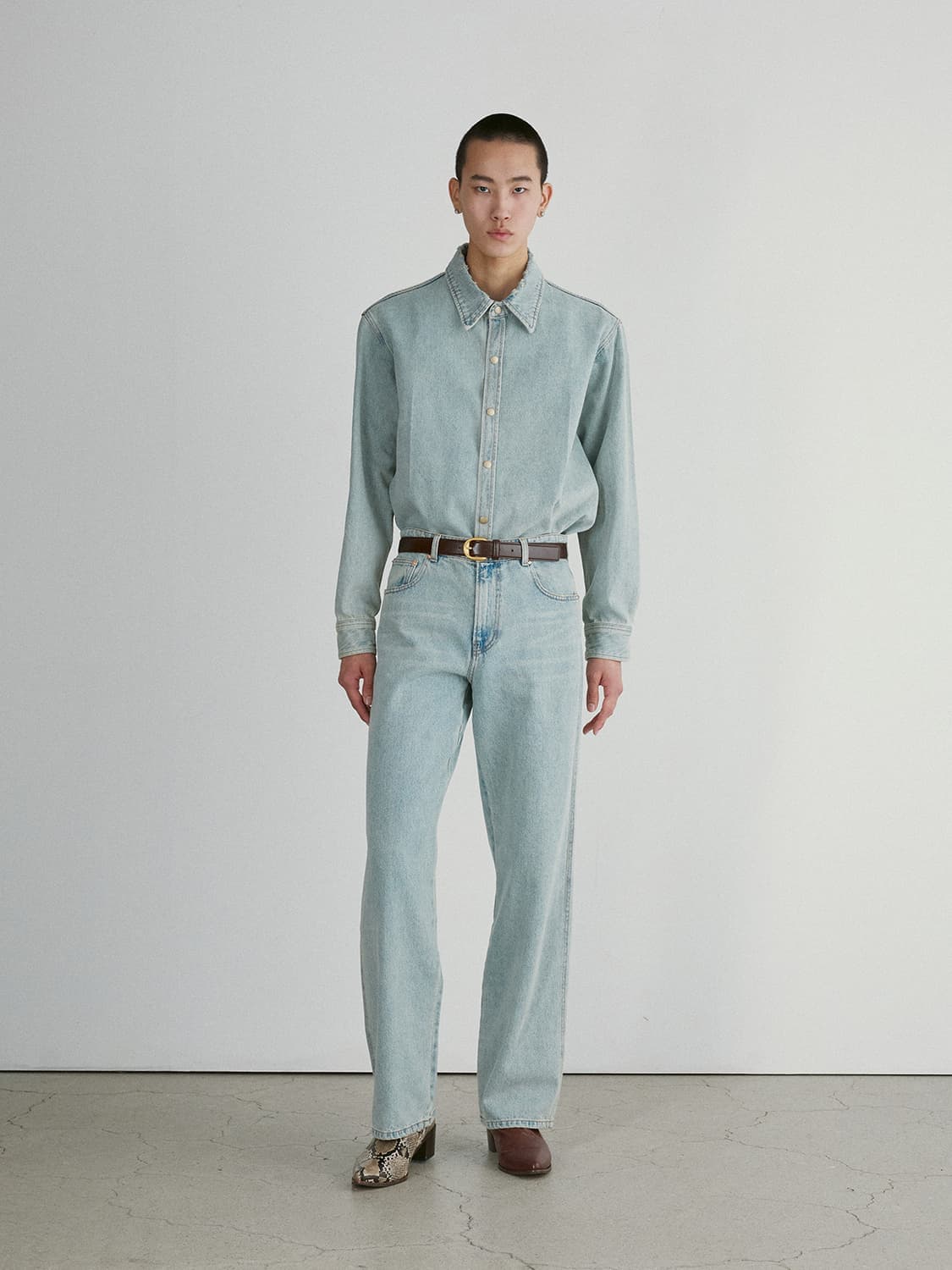 [M] 렉토 recto 24fw 잭 빈티지 데님 셔츠 상품이미지3