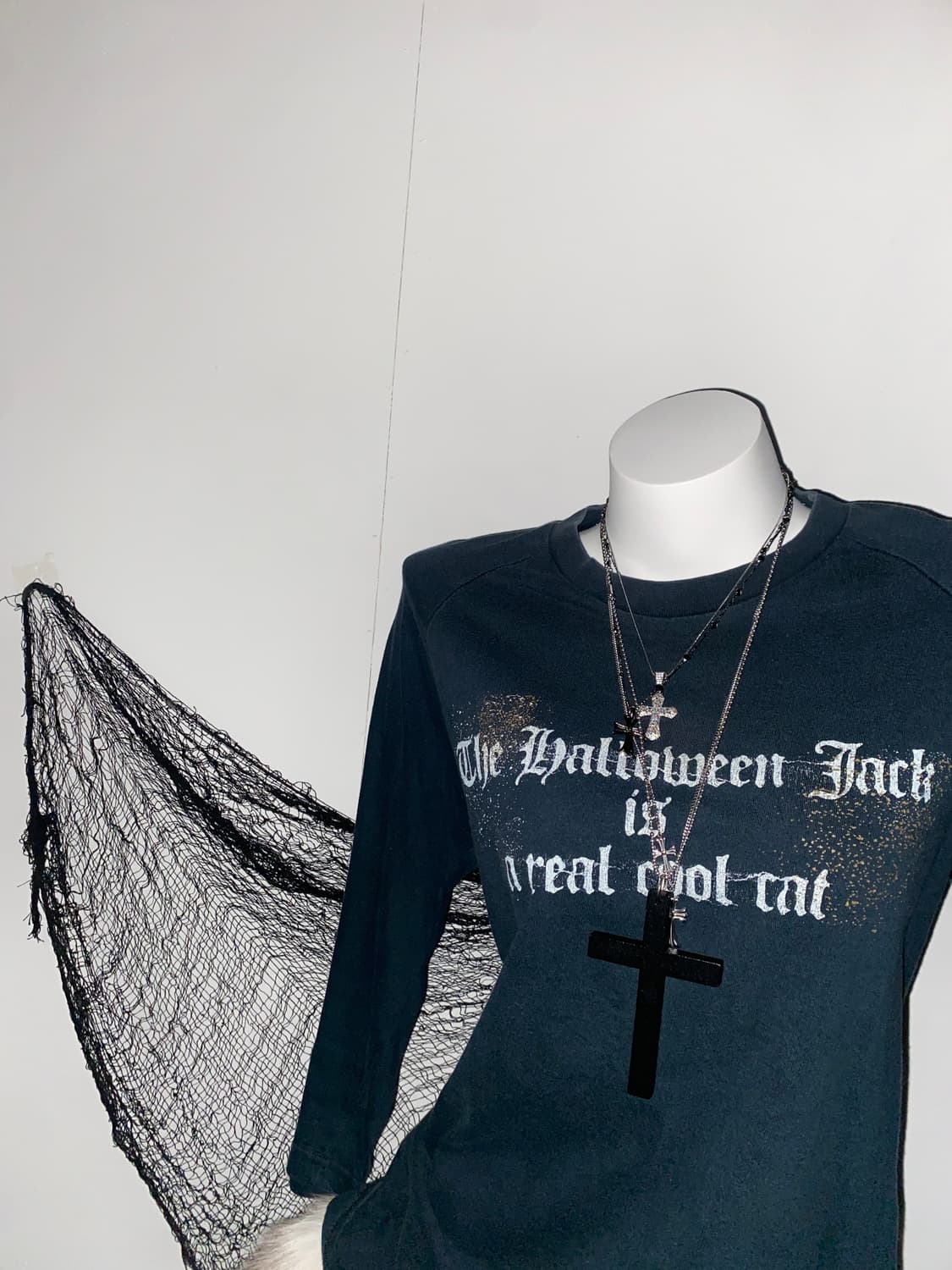 ꒰ঌ JOSP 스컬 고딕 레터링 롱슬리브 ໒꒱ 상품이미지3