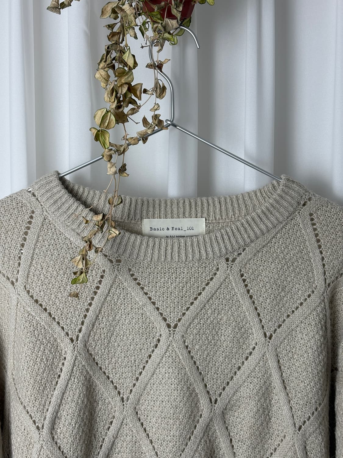 오트밀 패턴 니트 상품이미지2