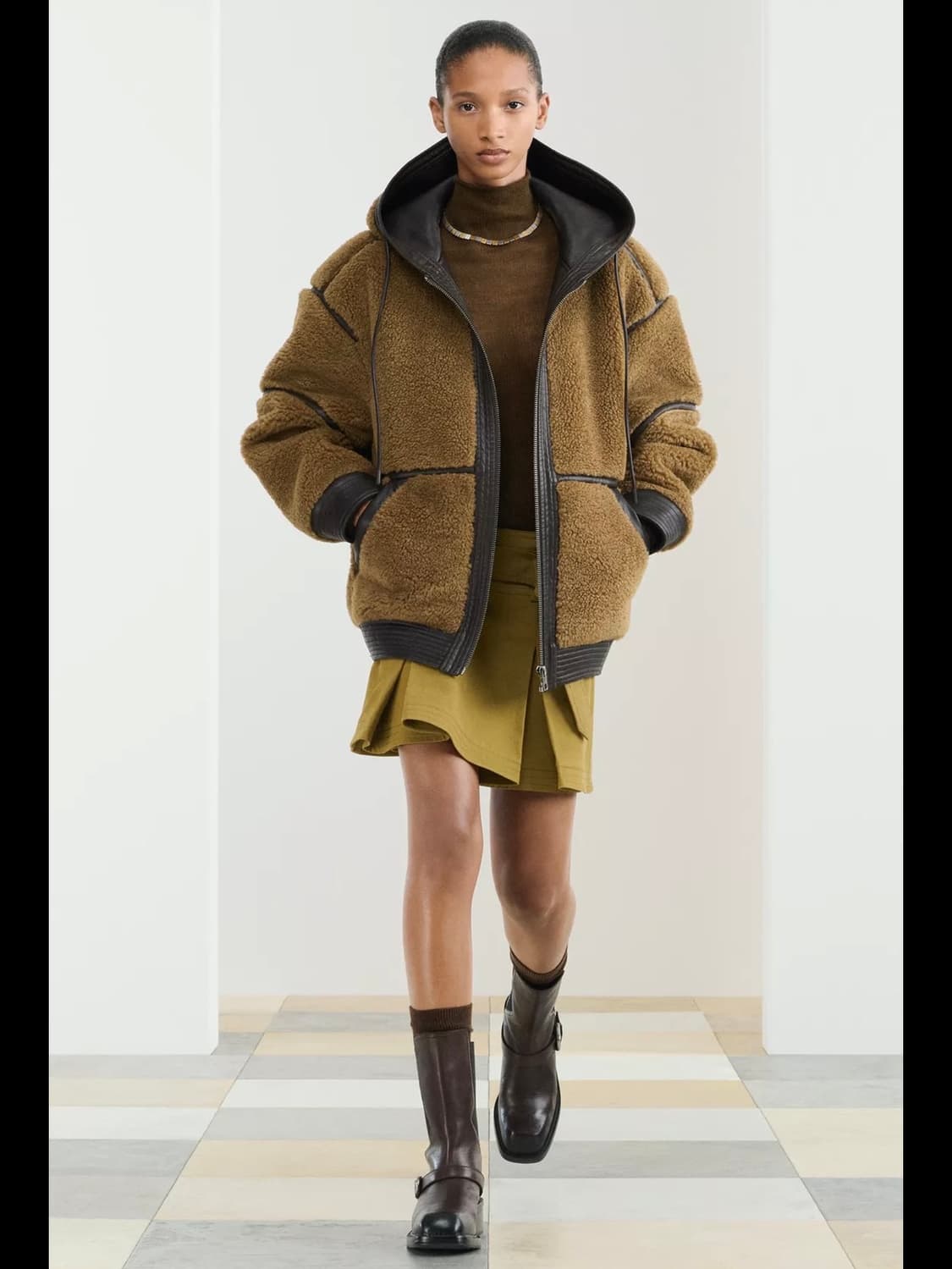 XS(KR 44) 자라 SRPLS 캥거루 시어링 후드 집업 자켓 상품이미지1