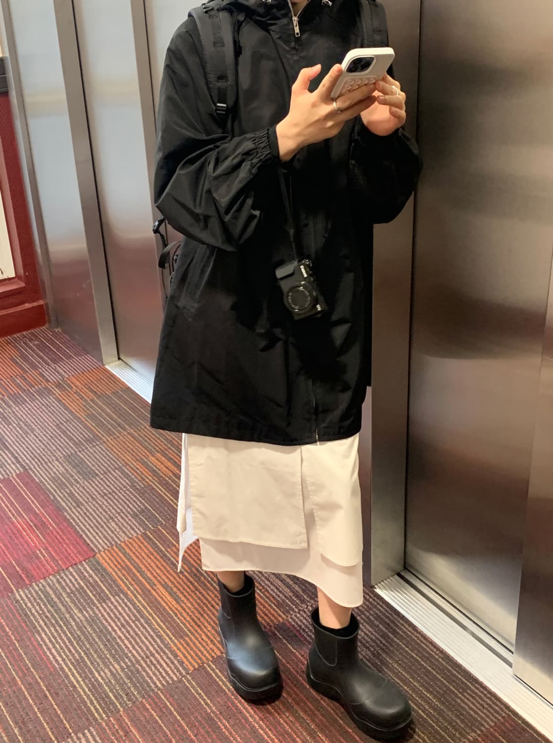 리어스 런던 후디드 코트 블랙 바람막이 야상 상품이미지4