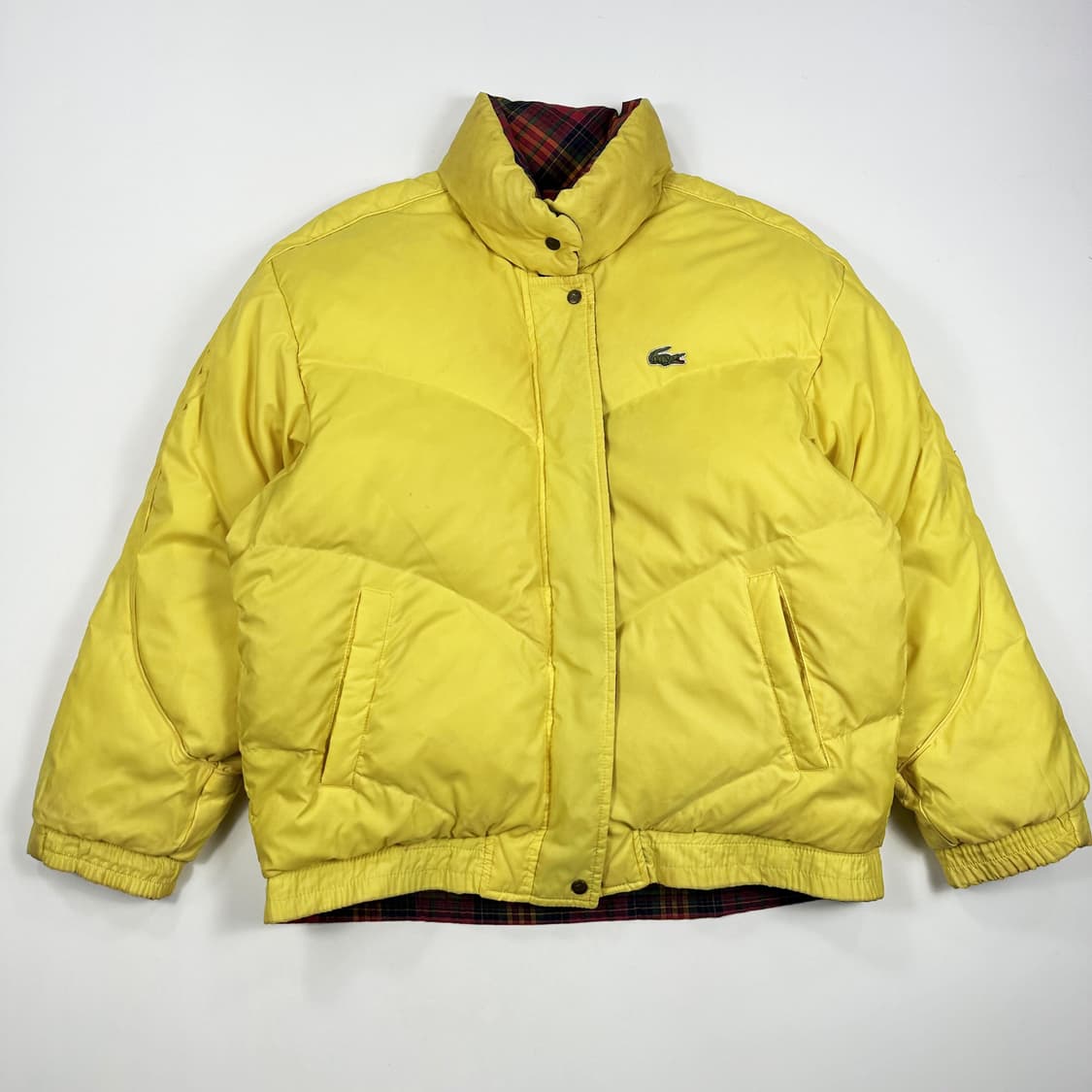 라코스테 올드 아카이브 클래식 타탄체크 리버시블 패딩 S 상품이미지5