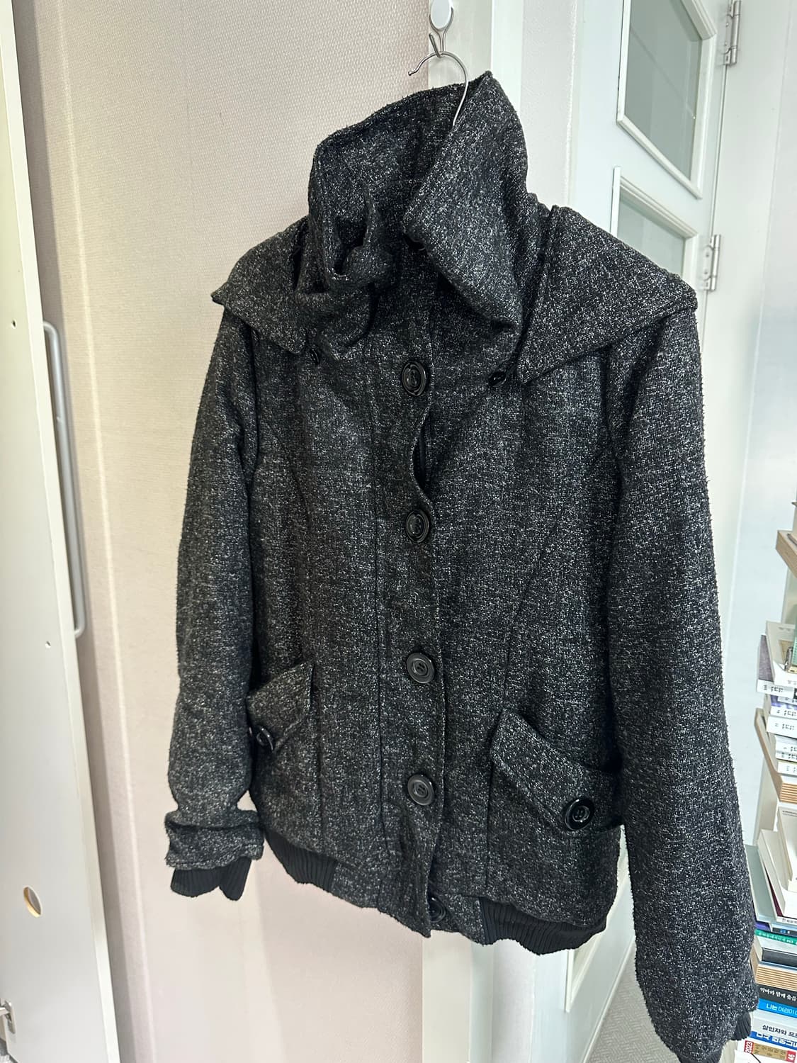 하이넥 단추 자켓 상품이미지1