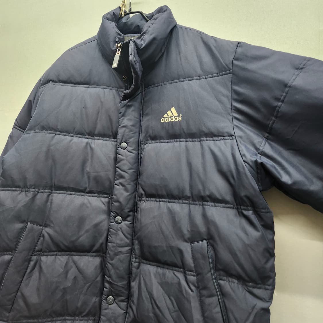 올드스쿨 아디다스 로고 덕다운 스트링 패딩 100(2XL) 상품이미지3