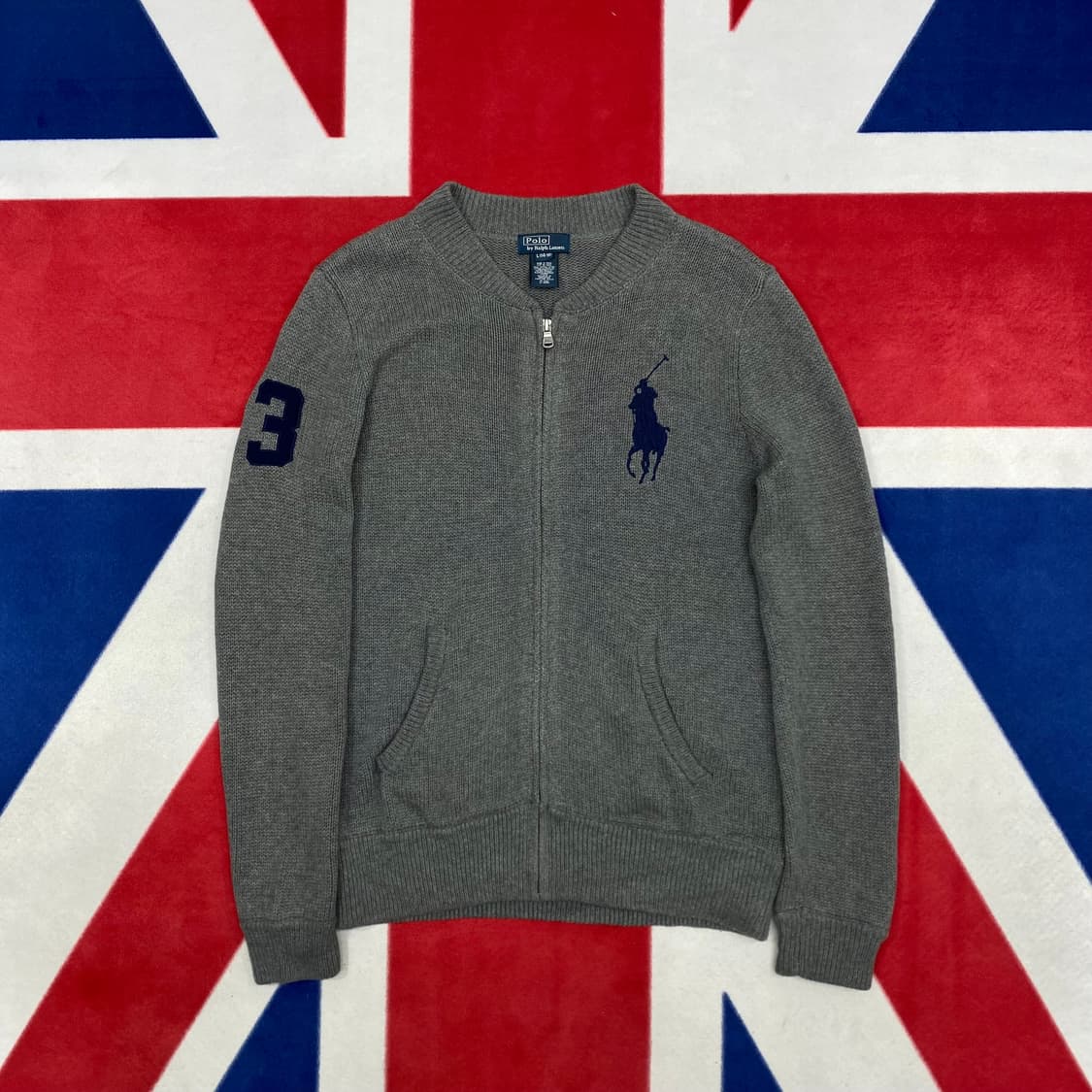 폴로 빅포니 니트집업 실측 여성55 상품이미지1