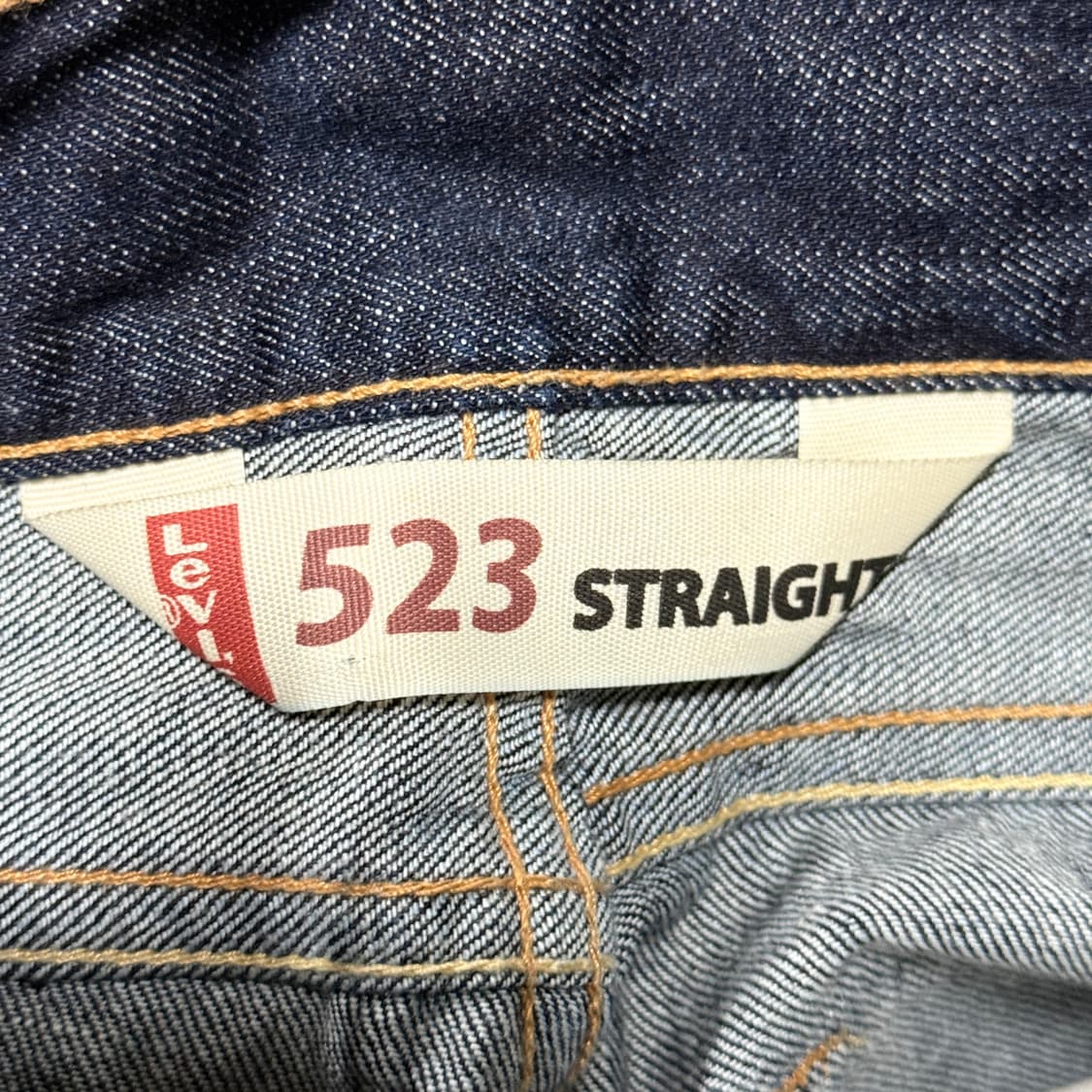 리바이스 레더탭 백 로고 523 스트레이트 핏 생지 데님 팬츠 상품이미지6