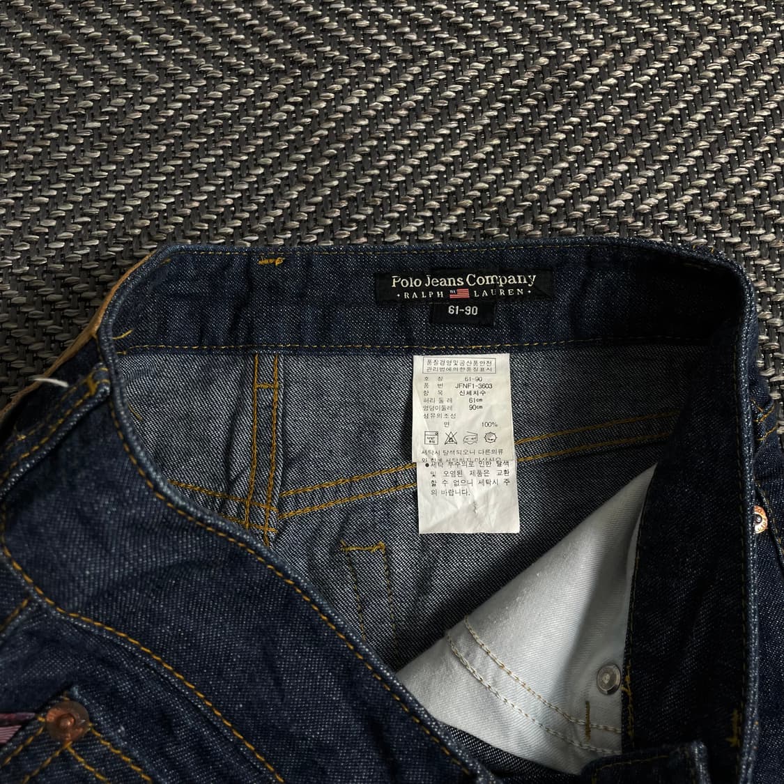 폴로 랄프로렌 가죽 패치 데님 스커트o 2826 상품이미지3