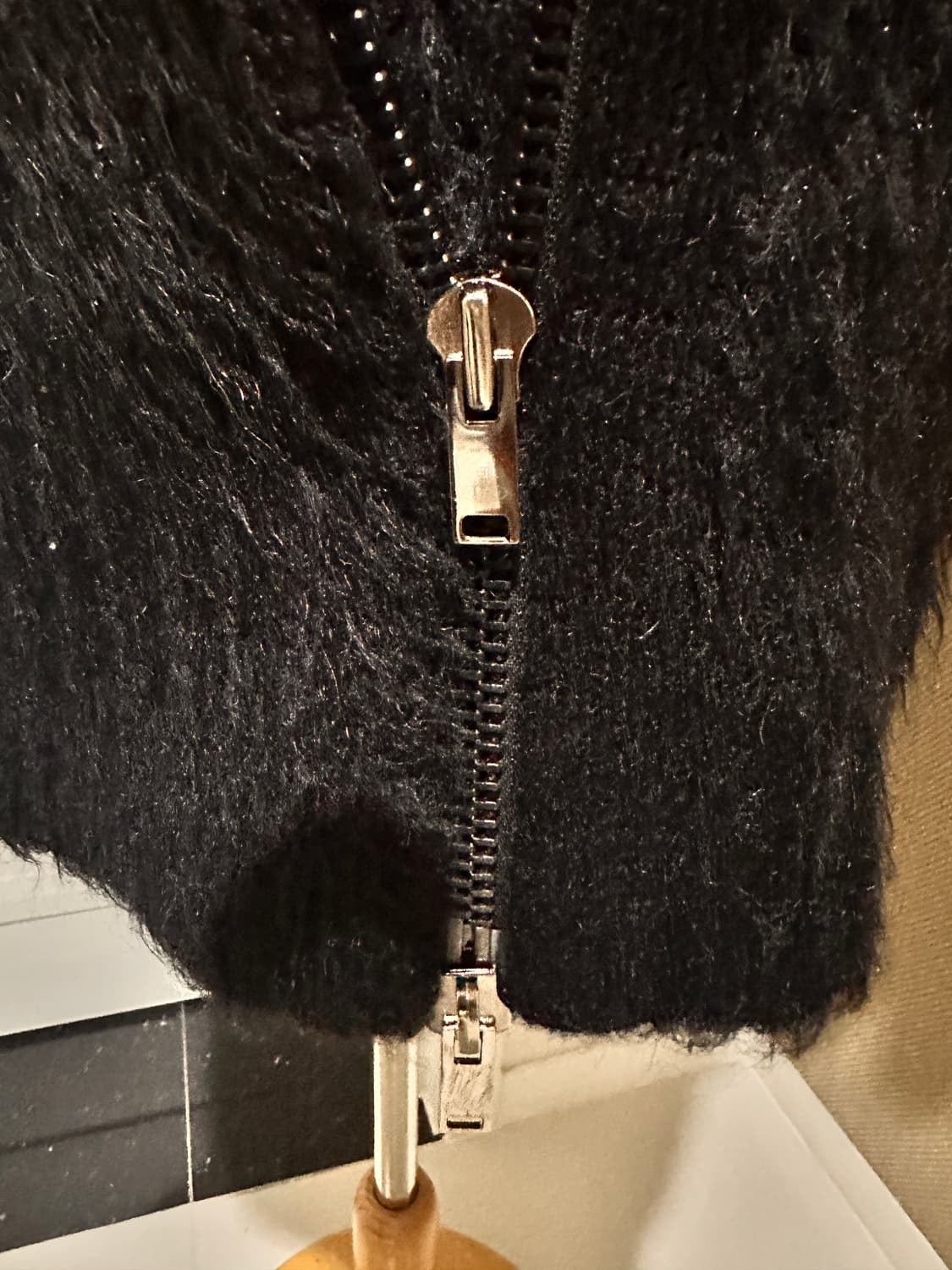 비비안웨스트우드 체크 orb로고버튼 2way 지퍼코트 상품이미지5