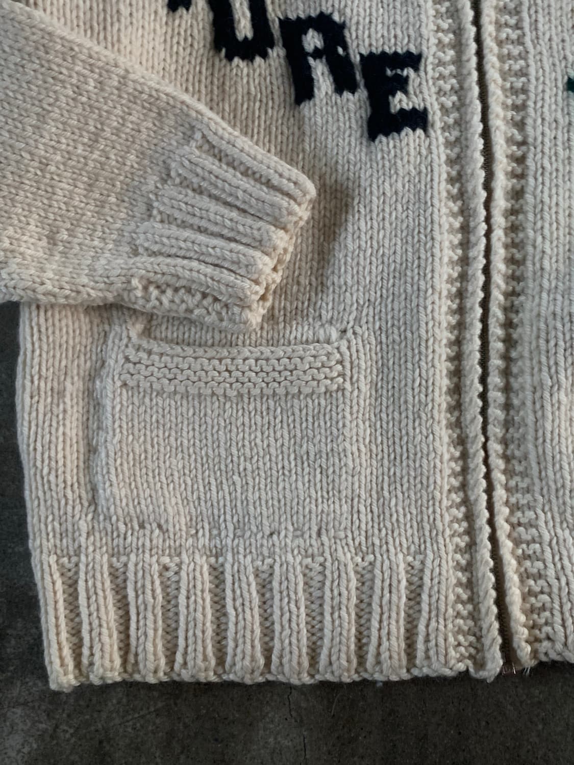 60s 핸드 니트 캐네디언 집업 스웨터 골프 상품이미지5