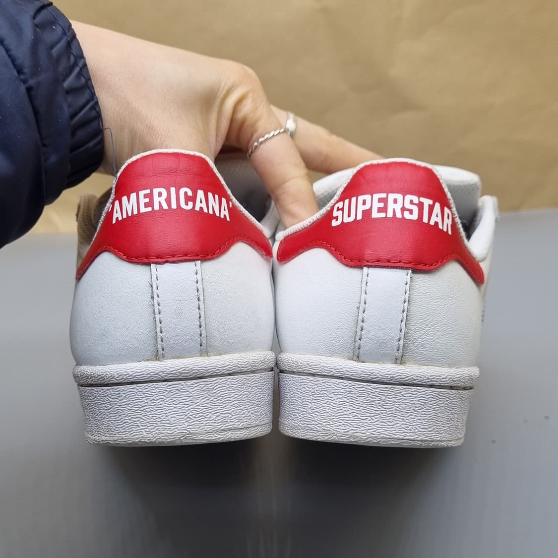 아디다스 슈퍼스타 흰/파/빨 여성운동화230  상품이미지4