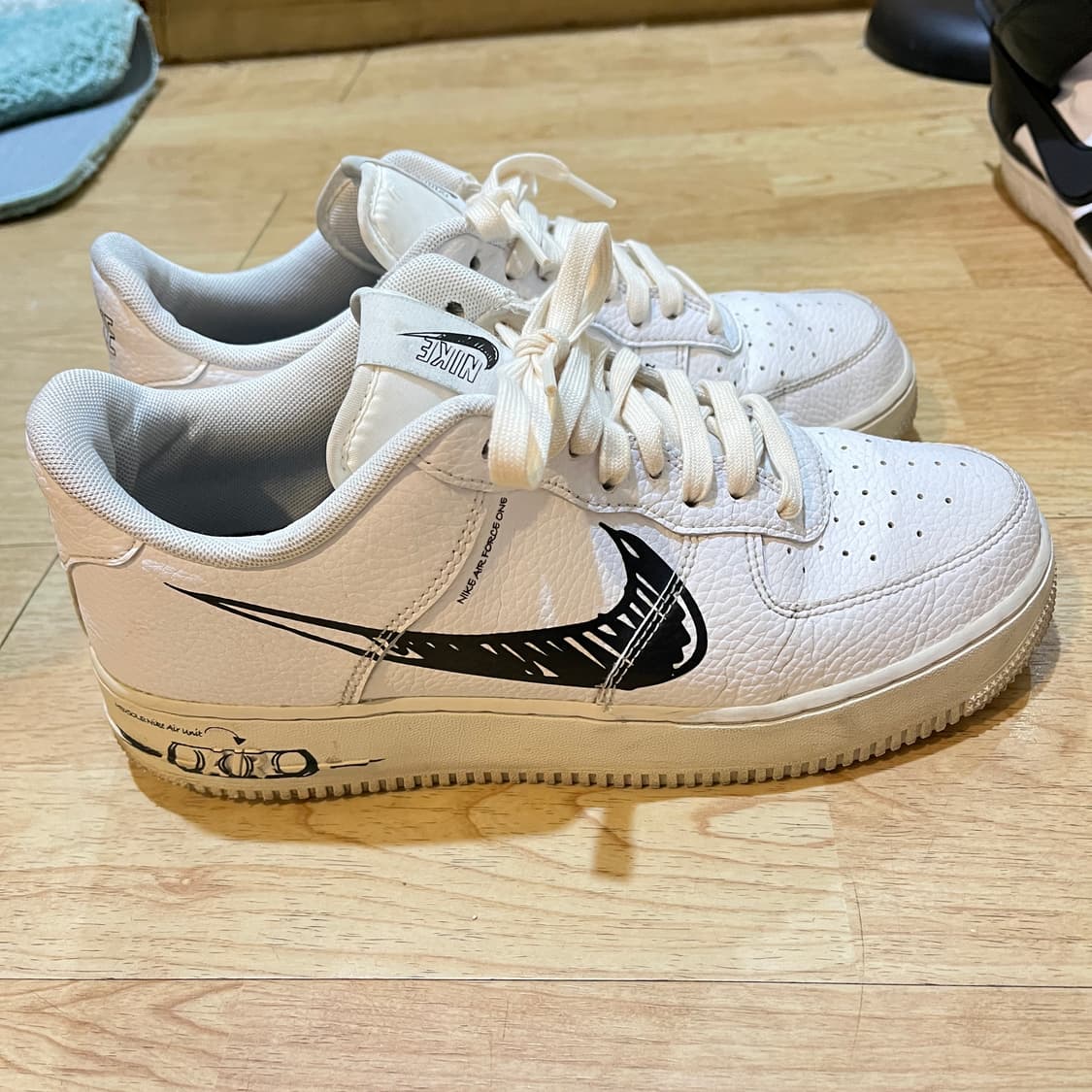 (270mm) 나이키 에어포스1 로우 스케치 화이트 상품이미지2