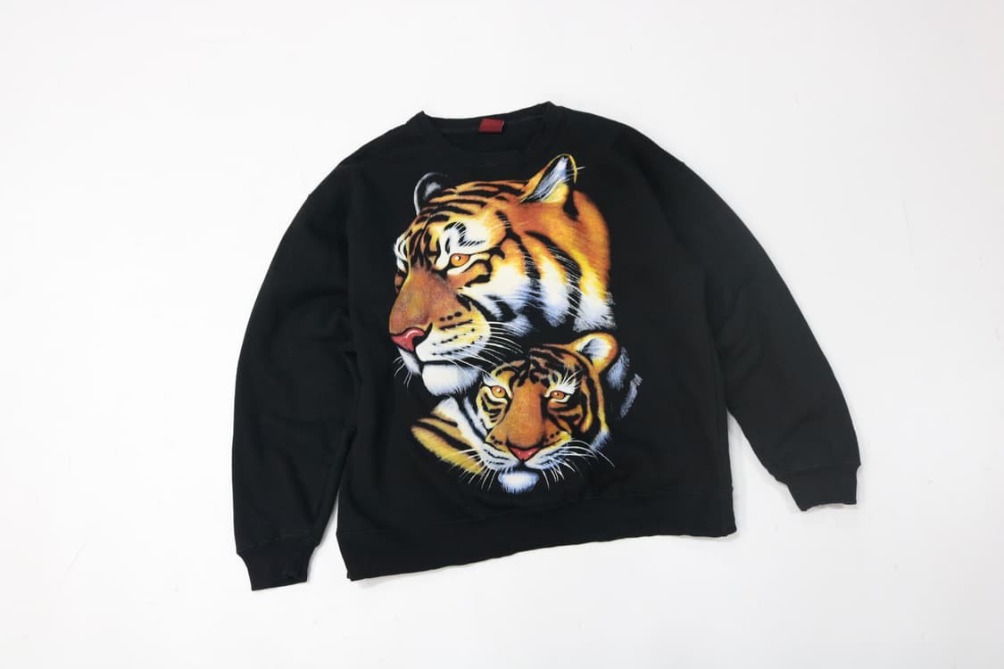 IMPORT GEAR 임포트기어 빈티지 타이거 그래픽 블랙 맨투맨 상품이미지2