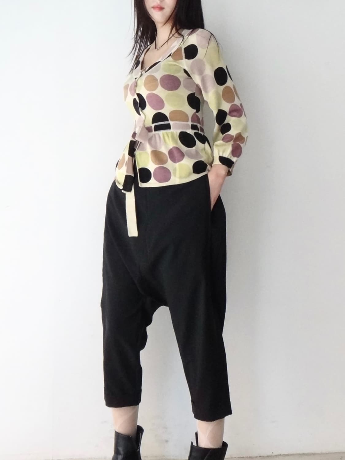 KUHO PLUS west double pin pants / black 상품이미지7