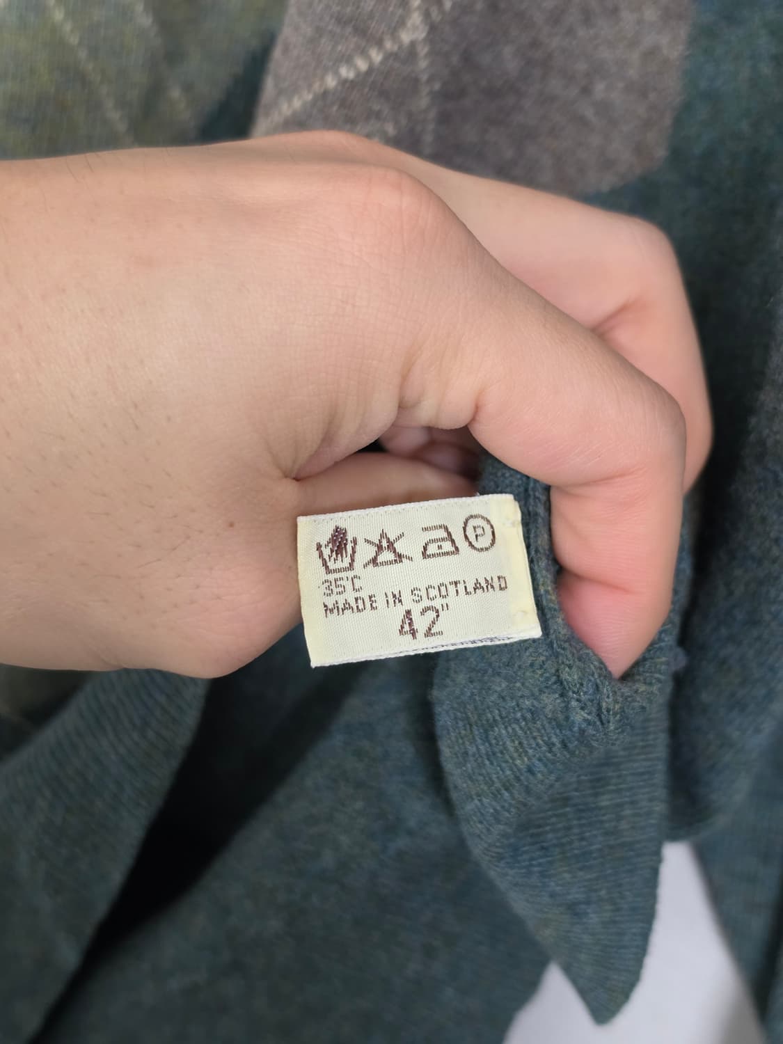 배리 BARRIE 아가일 울 니트 42 상품이미지4