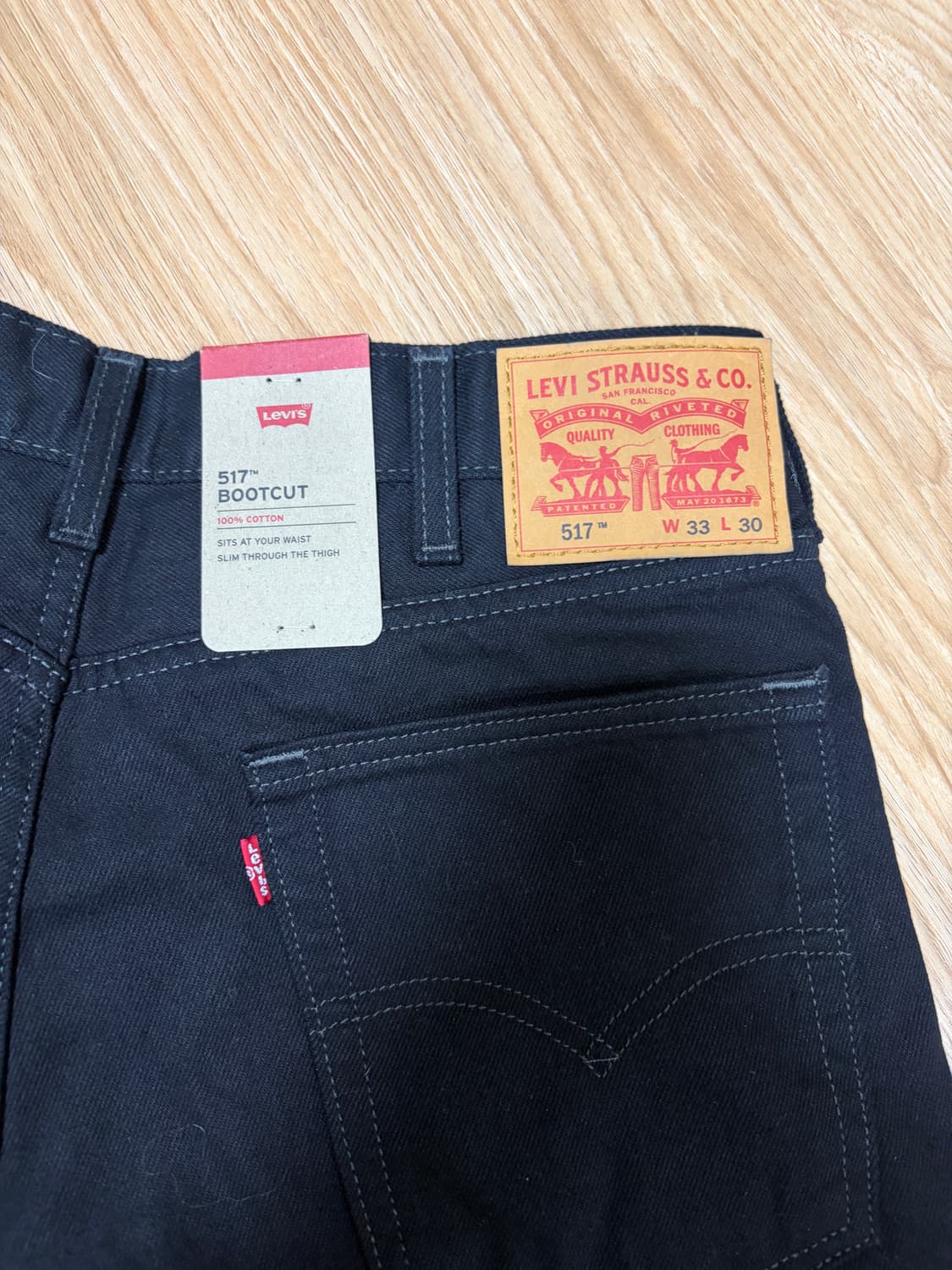 리바이스 517 부츠컷 블랙 W33 L30 새상품 판매합니다. 상품이미지1