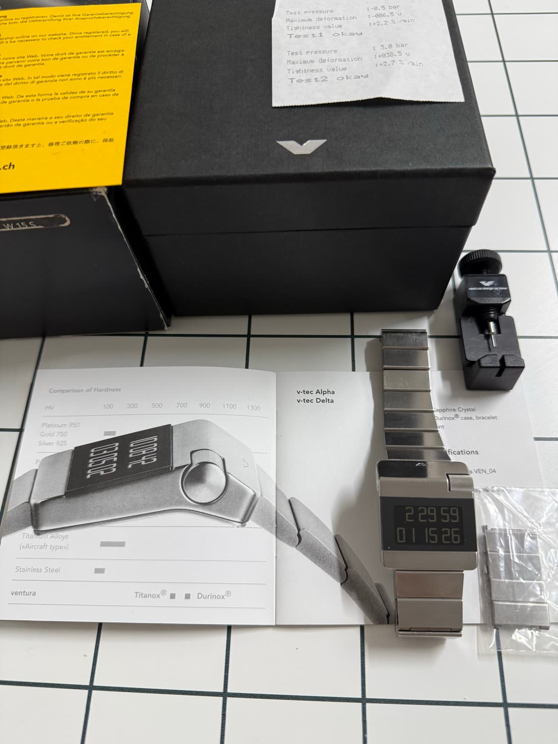 벤츄라 V-TEC 알파 디지털 시계 풀박스 상품이미지4