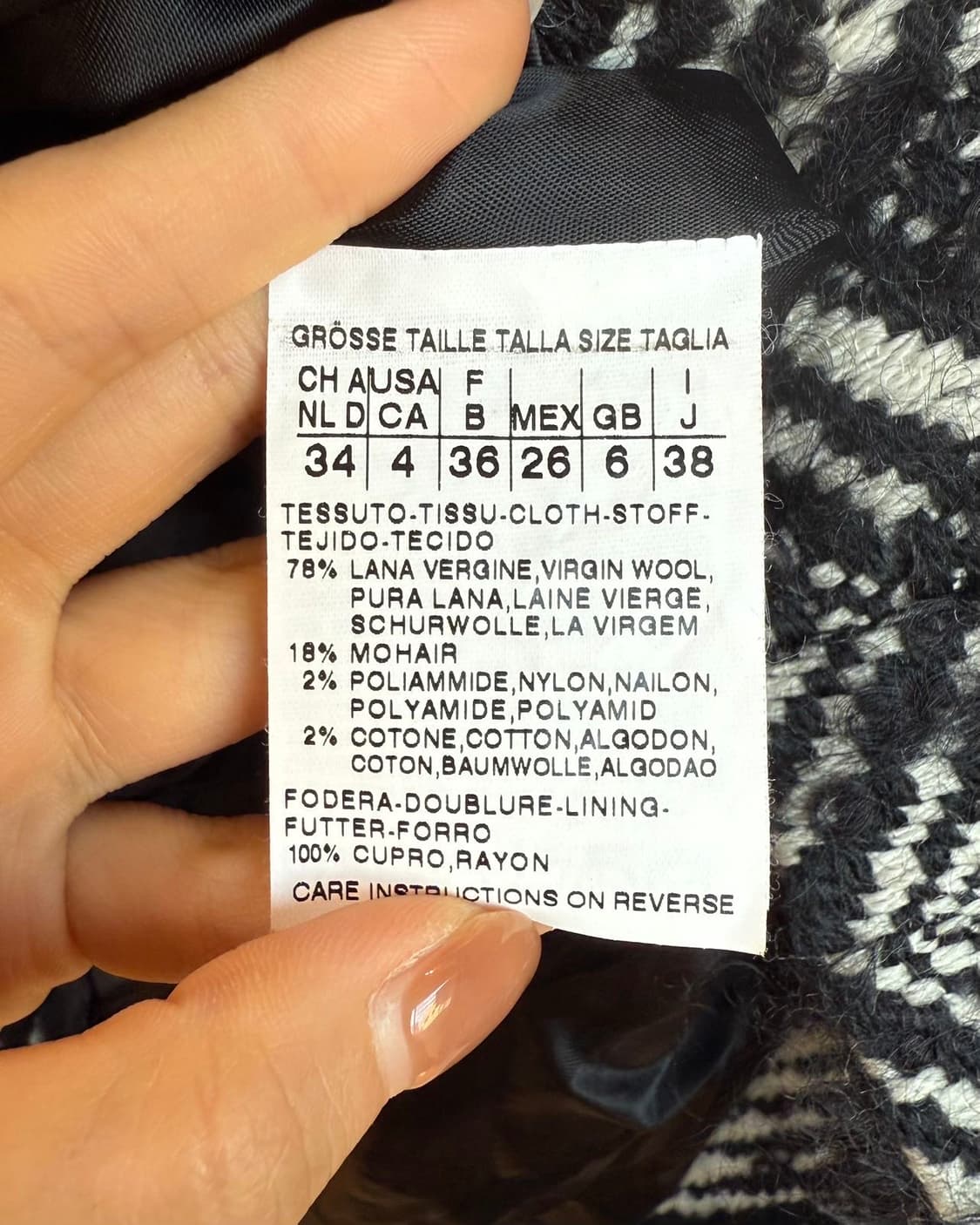 막스마라 블랙 헤링본 더블 자켓  상품이미지9