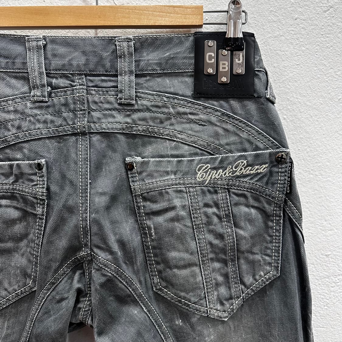 Cipo&Baxx y2k 그레이 워시드 데님 팬츠36 상품이미지8