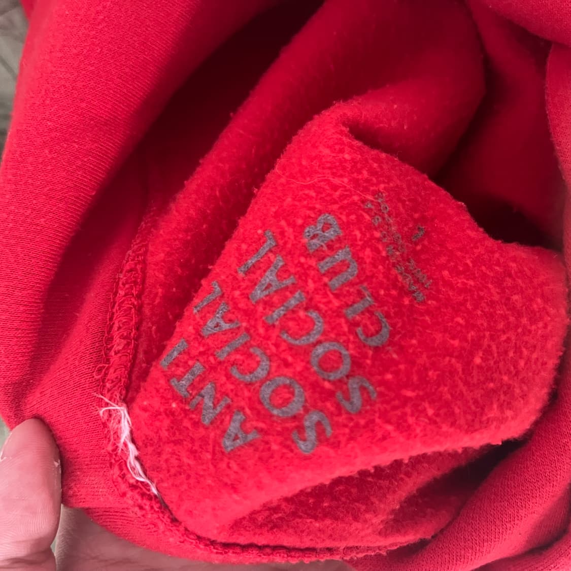 [L] 안티소셜클럽 후드티 레드 상품이미지5