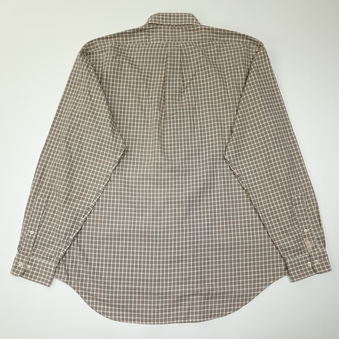 CL597 2XL 폴로 90s 홍콩판 태터솔체크 브라운 셔츠 남방 상품이미지7