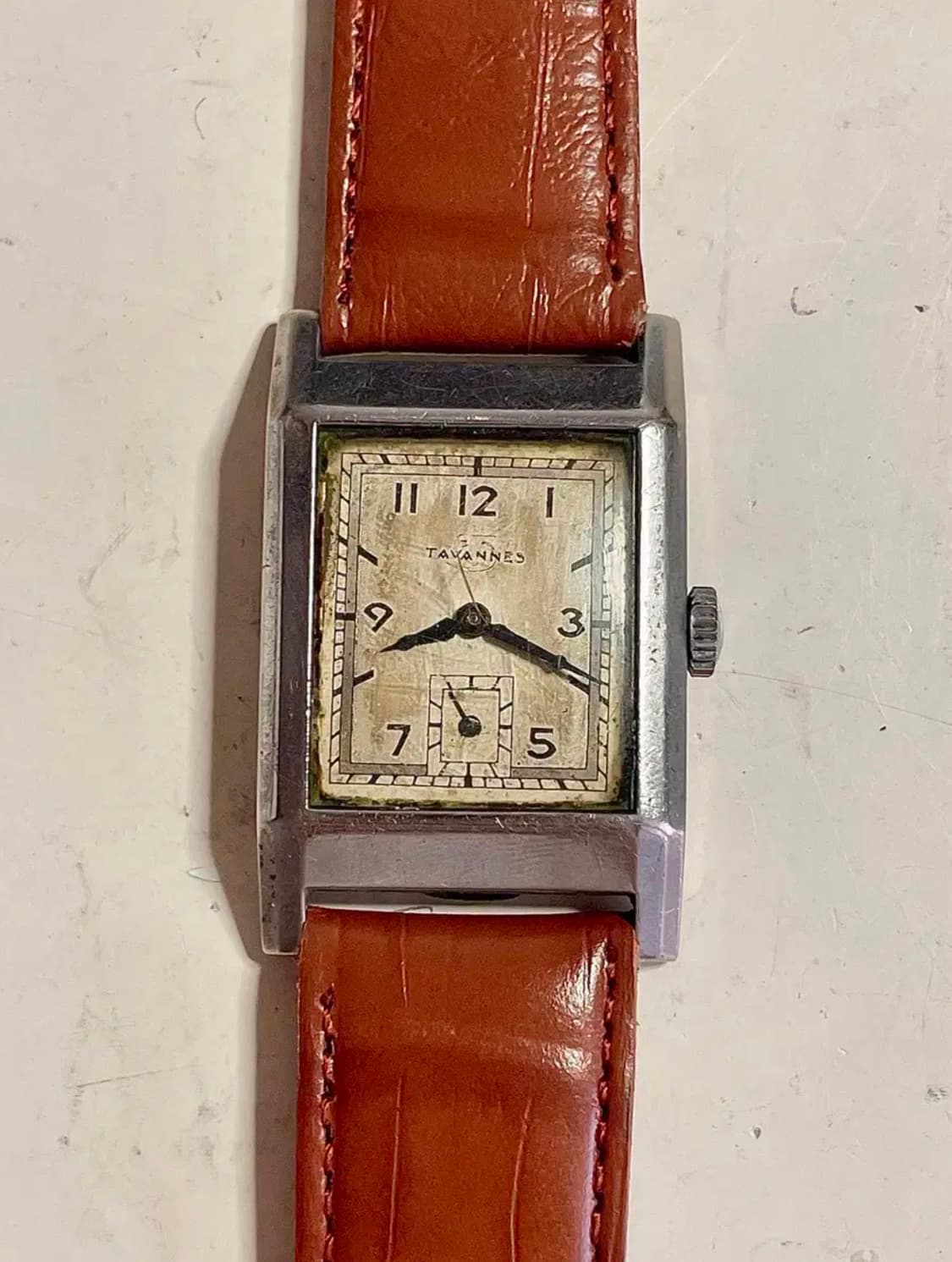 1930년대 빈티지 스위스 탱크 TAVANNES 수동 시계 상품이미지3