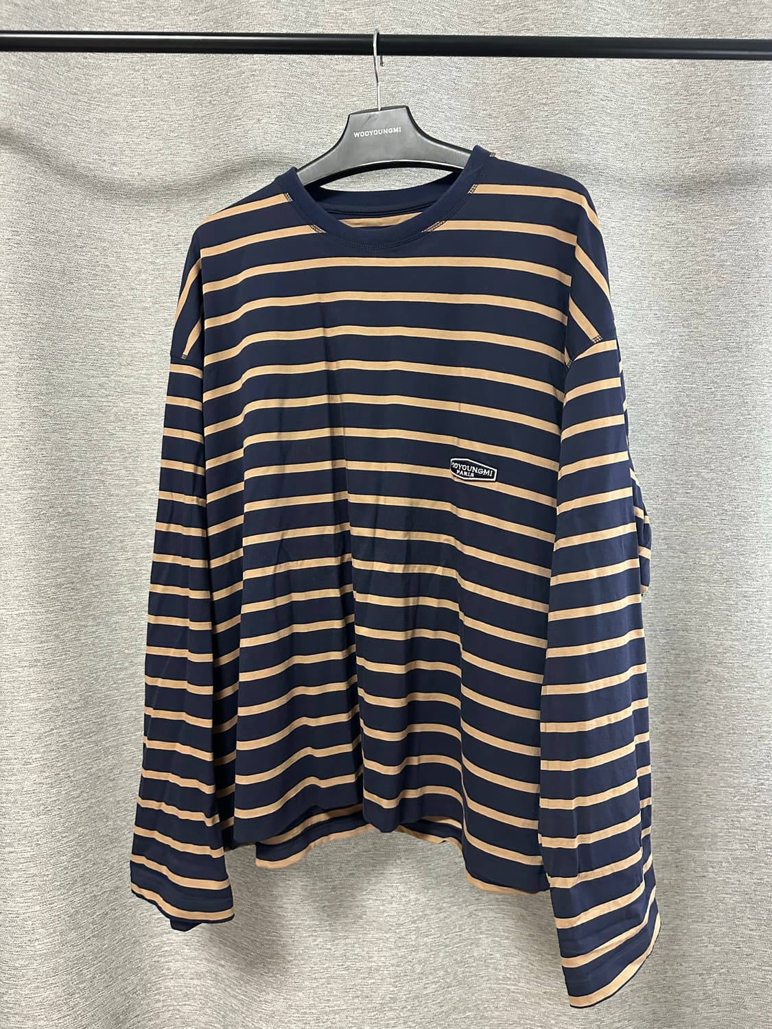 우영미 스프라이트 백로고 롱슬리브 오렌지/네이비 (52) 상품이미지1