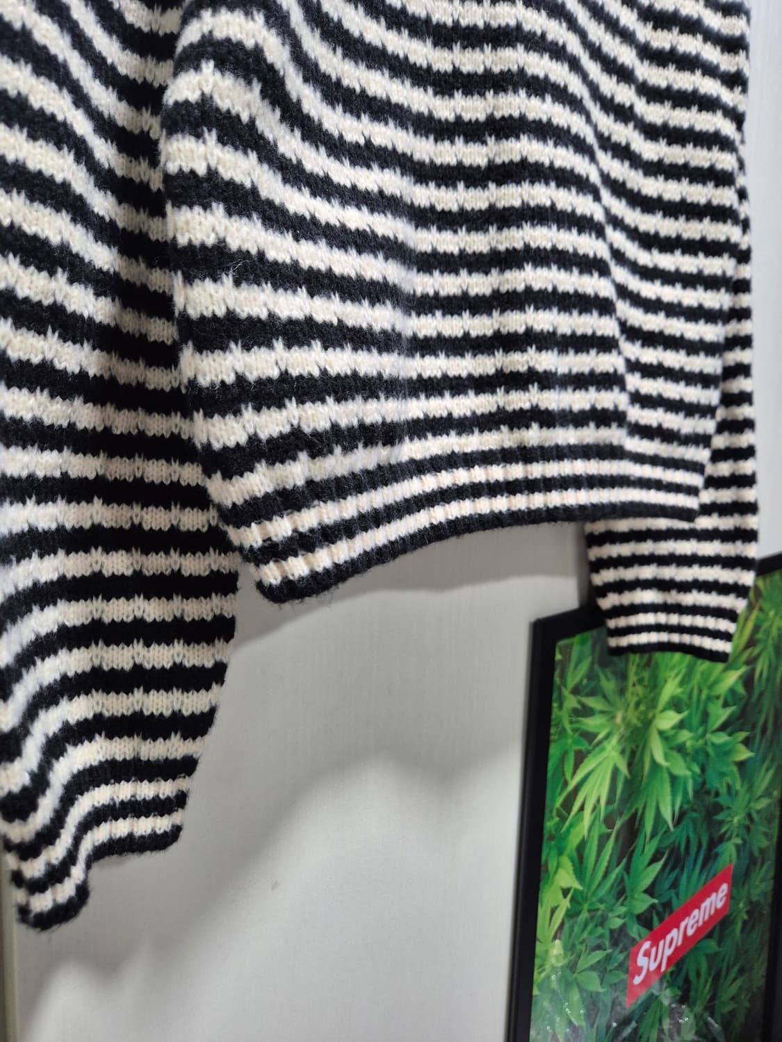 (세일)(새상품)vtg 스트라이프 금장 버튼 가디건 상품이미지9