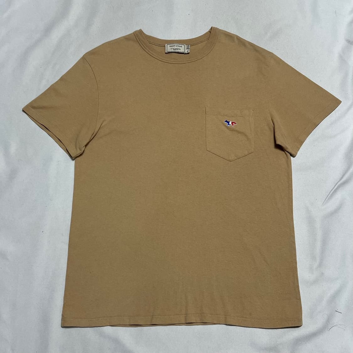 M 메종키츠네 원포켓 트라이컬러 폭스 패치 티셔츠 상품이미지2