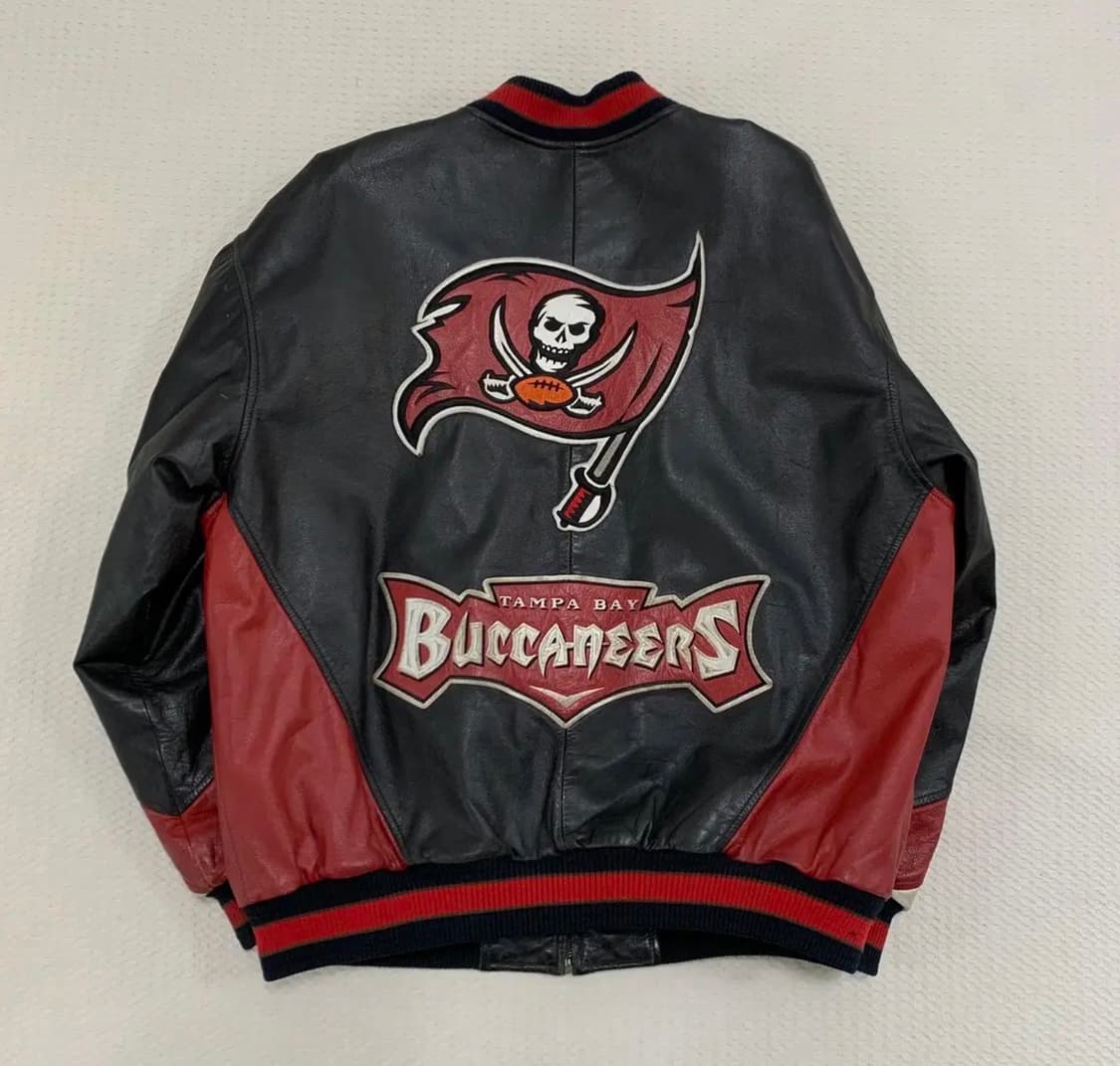 NFL Buccaneers Leather Jacket 상품이미지2