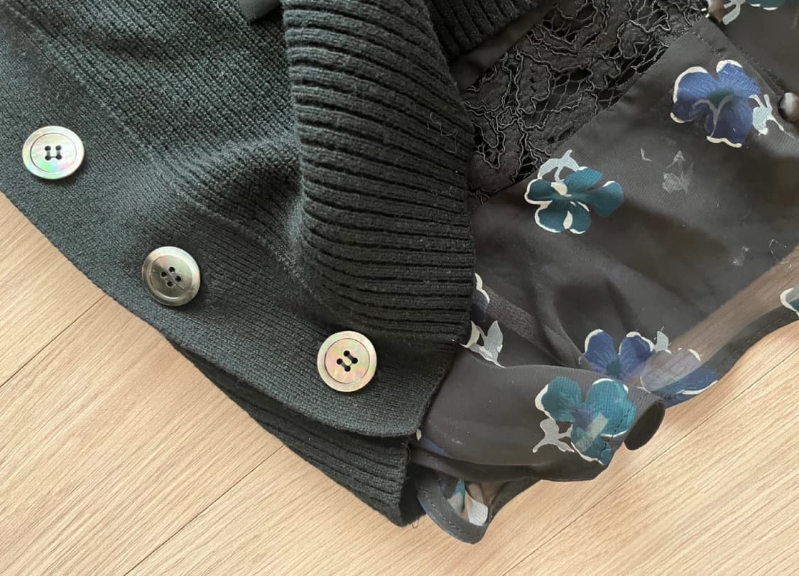 사카이 Sacai 니트 + 실크 블라우스 레이어드 상품이미지6