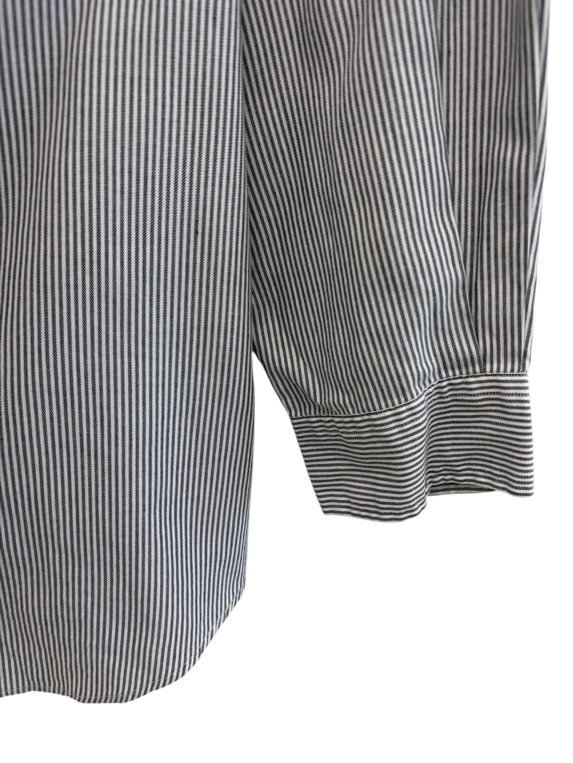 00년대 폴로 야머스 줄무늬 셔츠 화이트&다크그레이 (XL~2XL) 상품이미지6