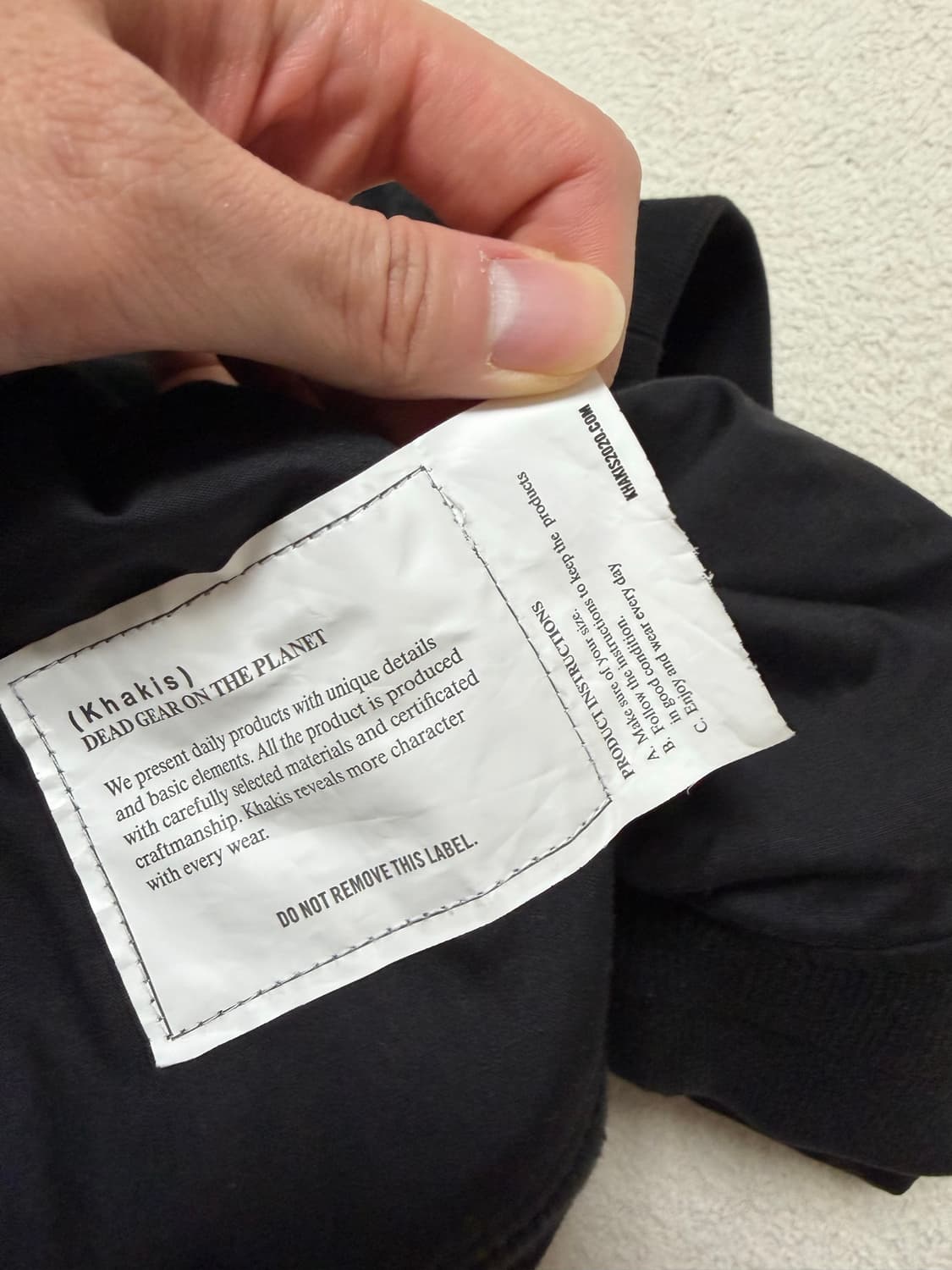 [L] 카키스(Khakis) 워시드 더비자켓 (블랙) 상품이미지4