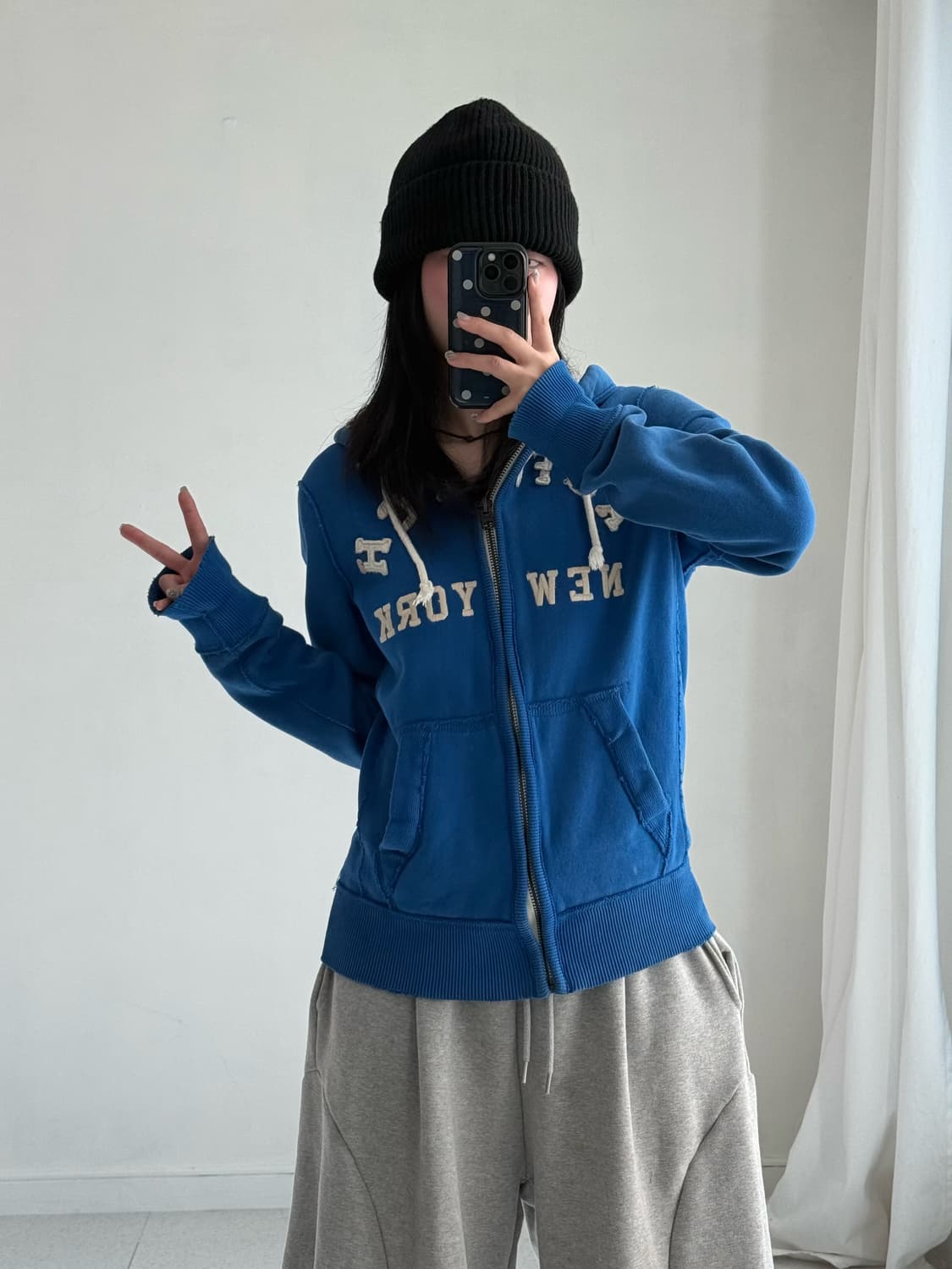 아베크롬비 블루 후드집업 상품이미지3