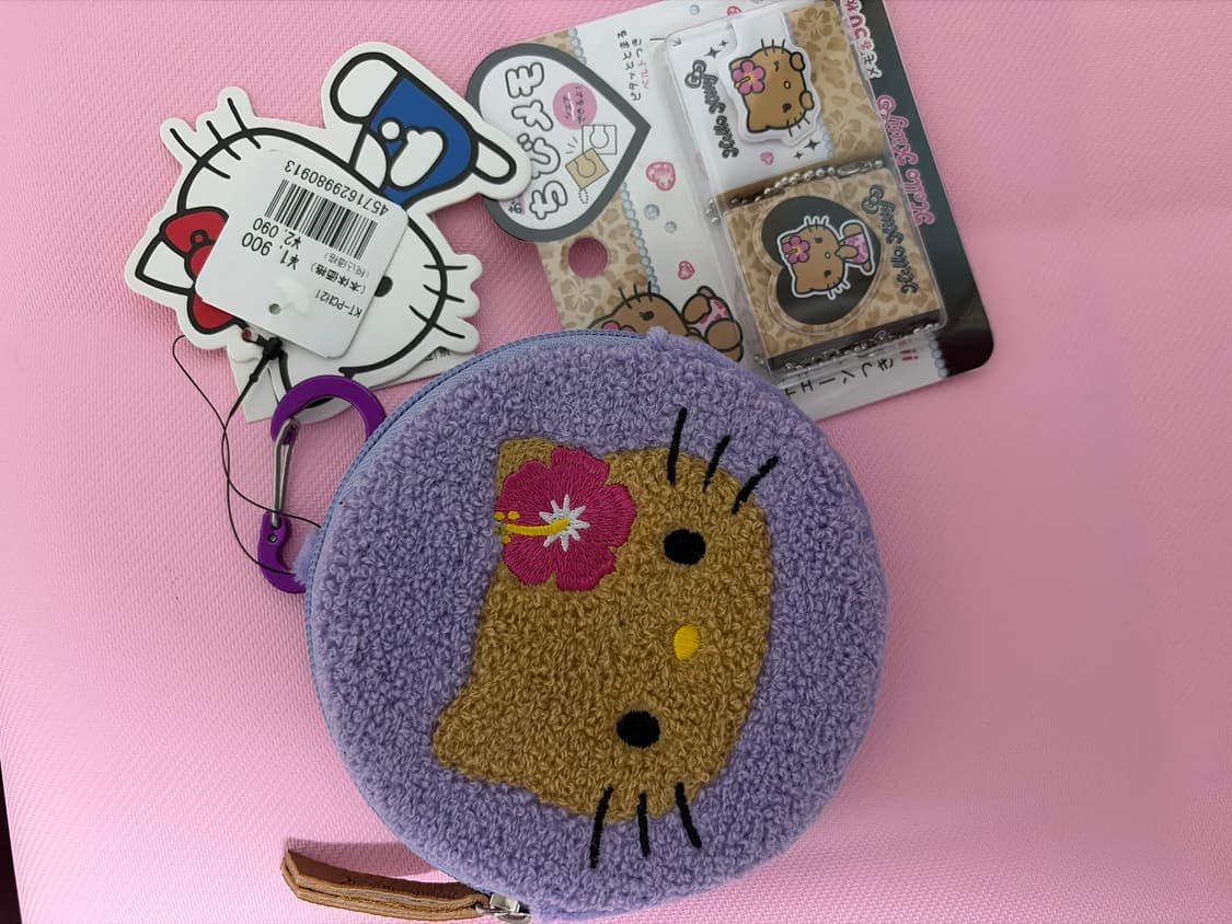 헬로키티 퍼 동전지갑 & 메모지 세트 상품이미지1