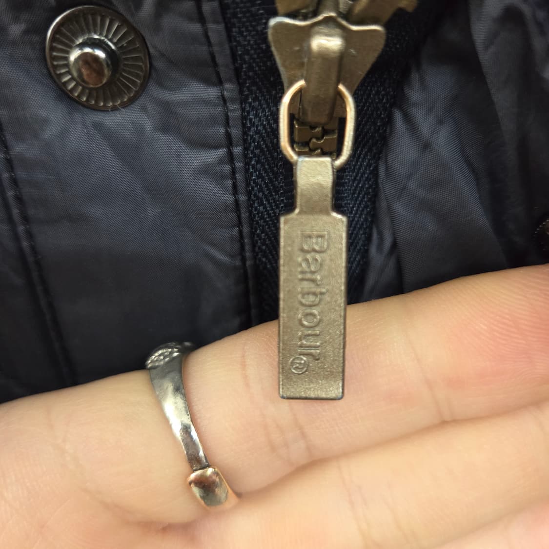 바버 블랙 퀼팅 자켓 남L 상품이미지5