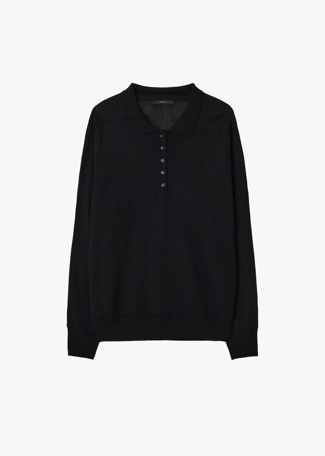 GBH 26SS WOOL SILK POLO KNIT / BLACK 상품이미지3