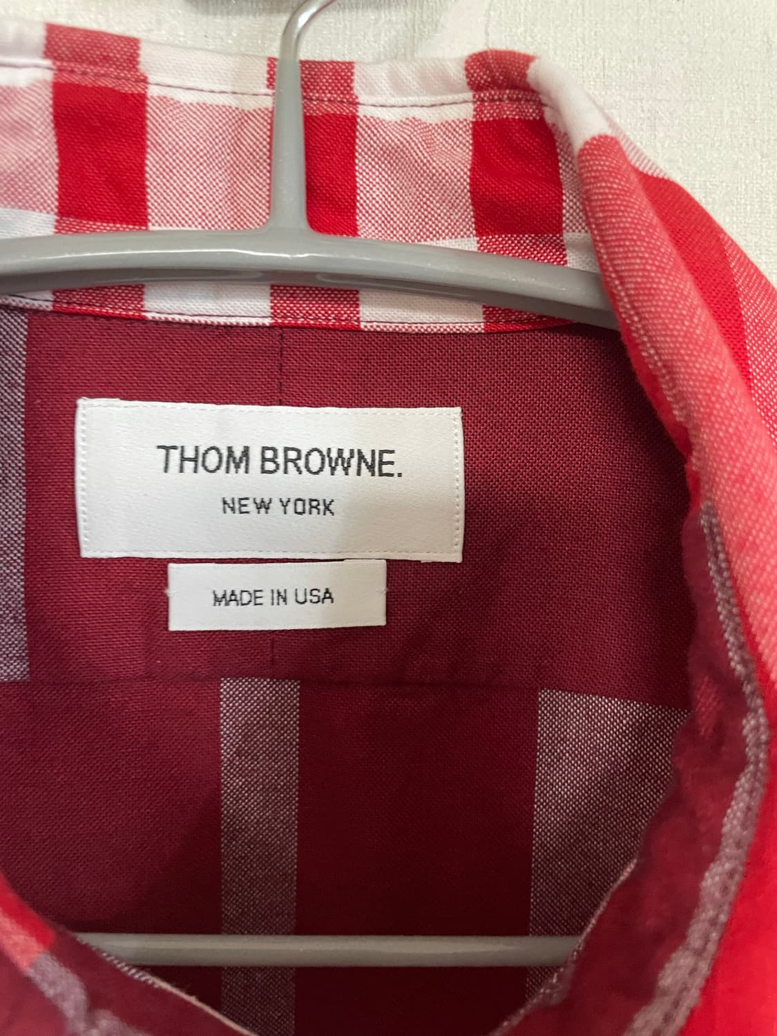 톰브라운 레드 체크 셔츠 사이즈 2 정품 상품이미지4