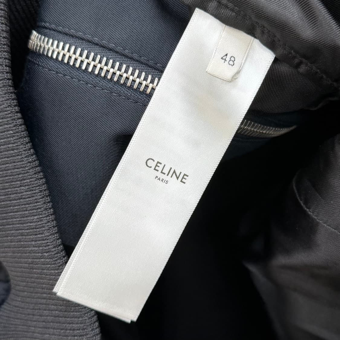 [S+급/48] 셀린느 트리옹프 비스코스 트윌 블루종 자켓 상품이미지6