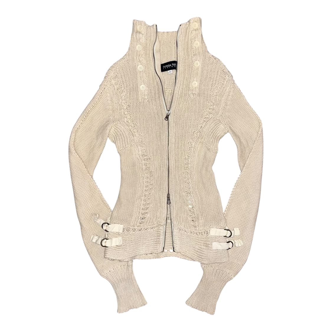 그런지 니트 투웨이 집업 갸루y2k펑크 상품이미지1