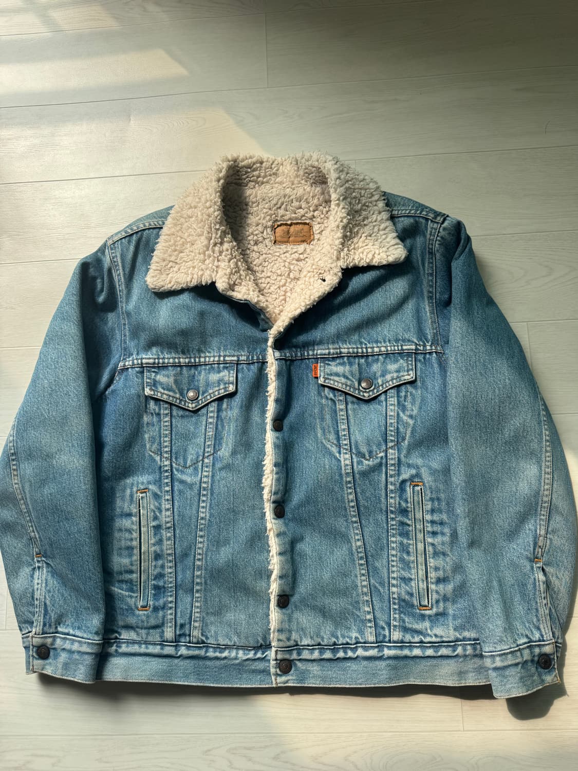 80s levi’s orange tab denim sherpa jacke 상품이미지1