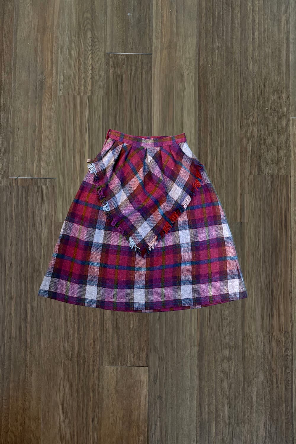 Layered Checkered Skirt 상품이미지7