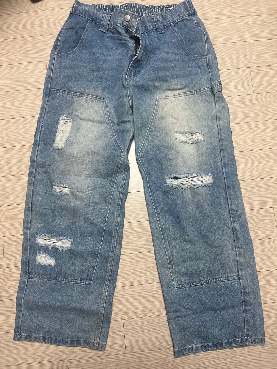 XTONZ 더블니 데님팬츠 상품이미지1