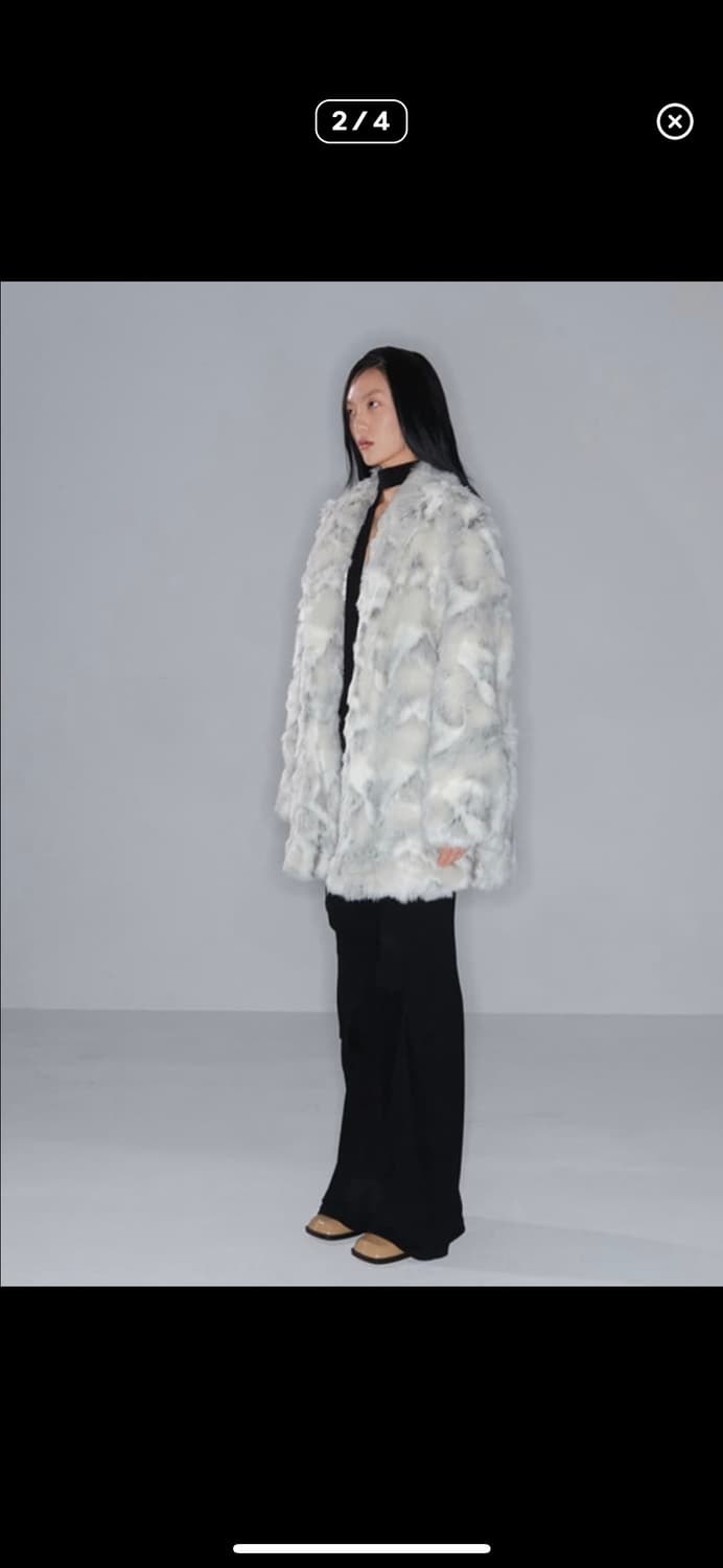 나체 페이크 하프 퍼코트 상품이미지2