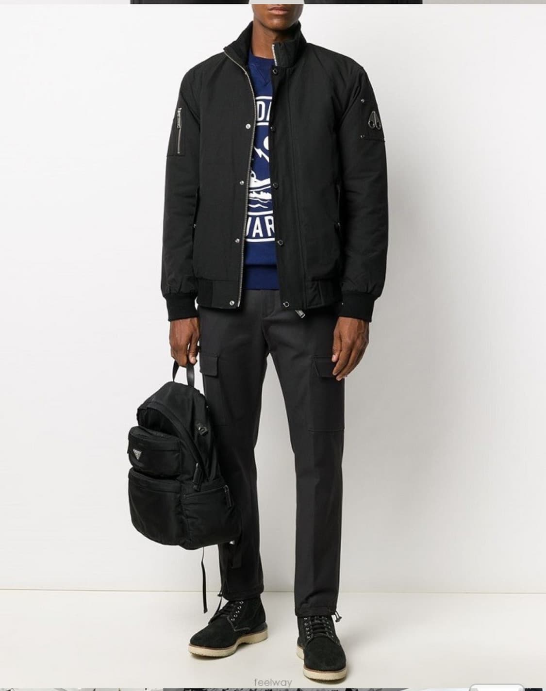 봄점퍼 무스너클 바텔 봄버 자켓 블랙 S 상품이미지1