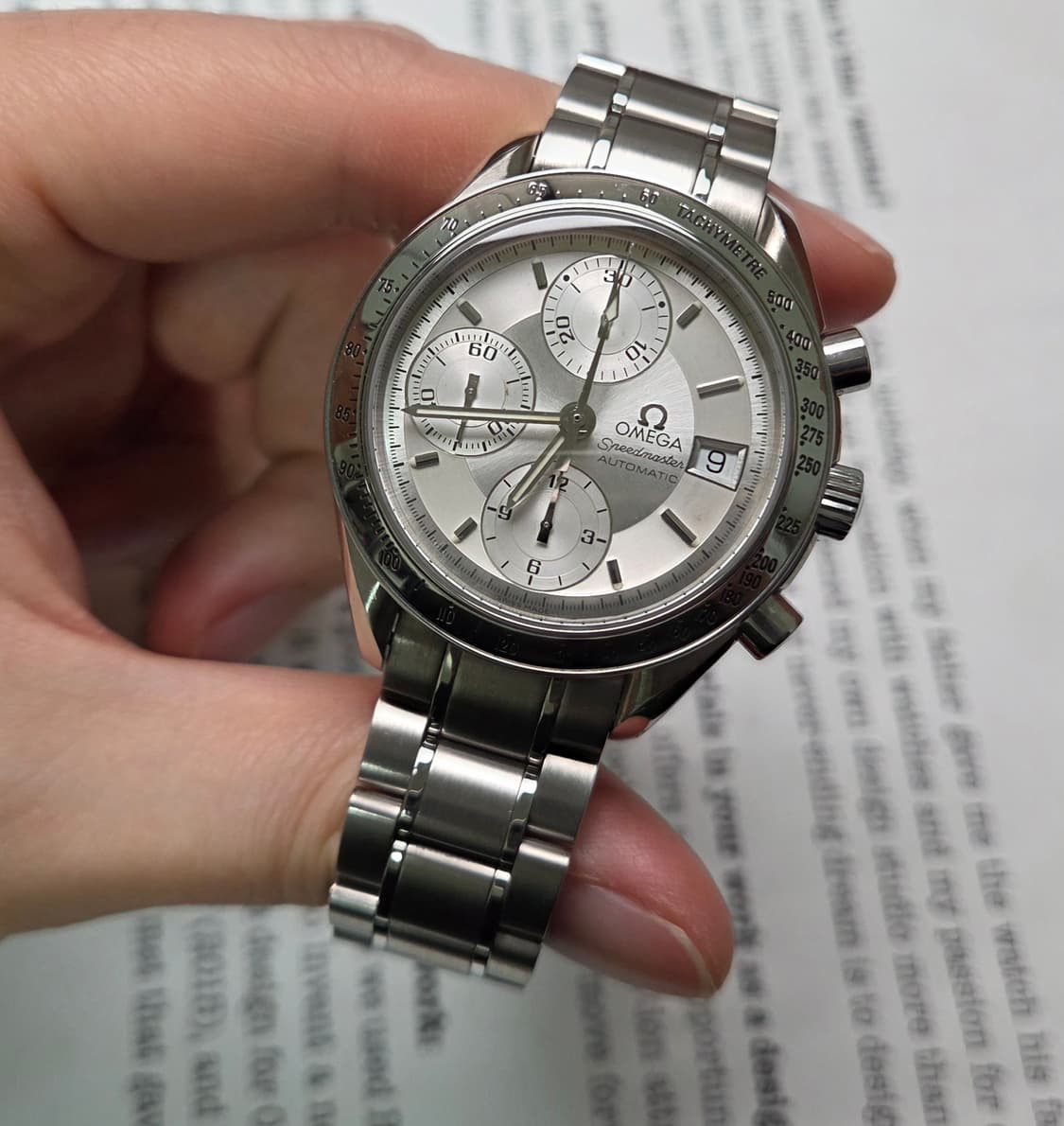 빈티지 오메가 스피드마스터 크로노 실버다이얼 오토매틱 브레이슬릿 ver. 상품이미지4