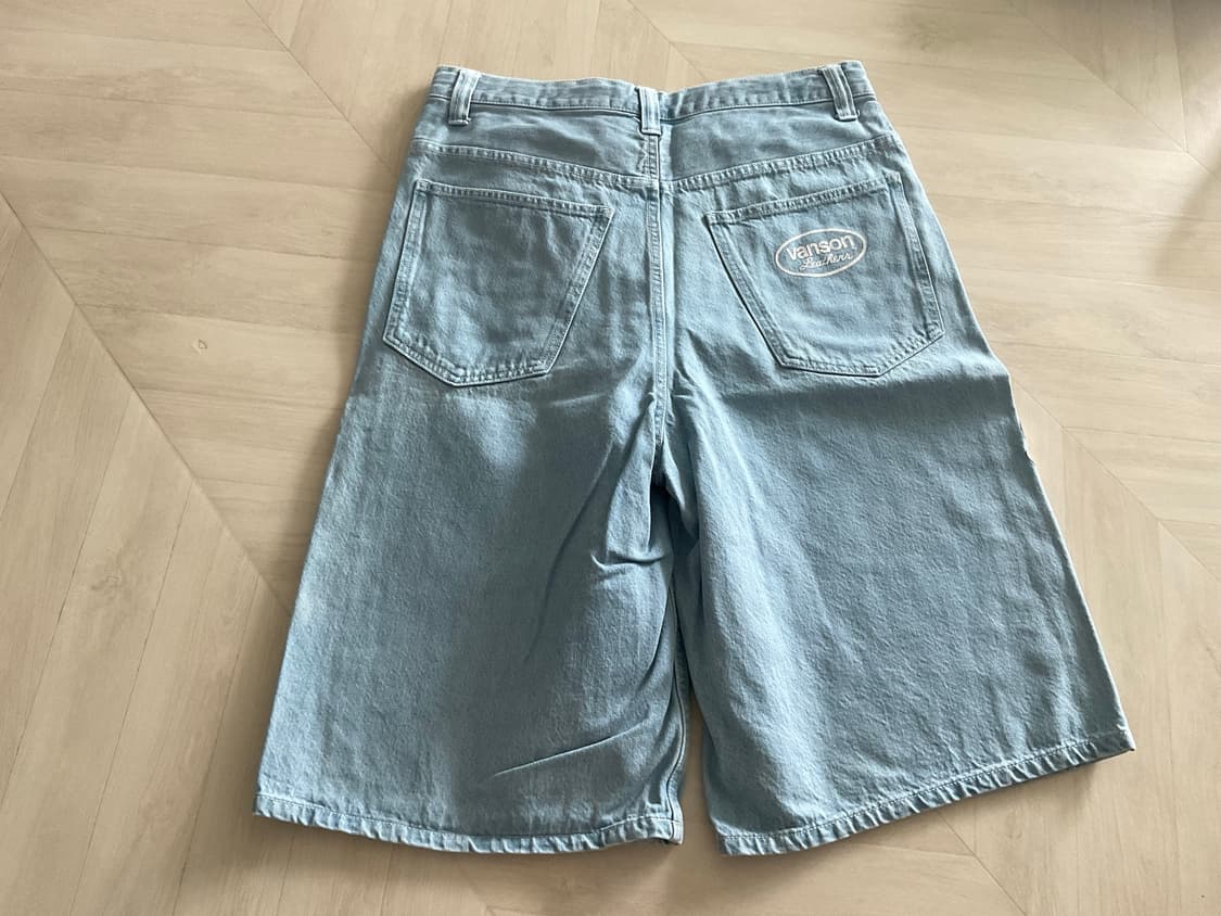 벤슨 레더 본 프린팅 데님 쇼츠 상품이미지3