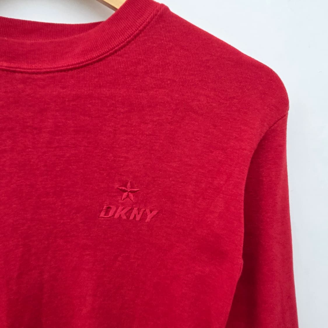DKNY 빈티지 긴팔 니트 레드 여성M 상품이미지3